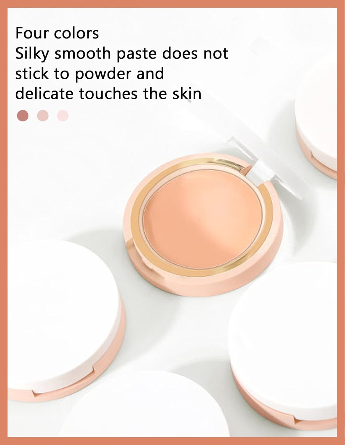 Erinde Full Coverage Concealer Cream with Brush, Waterproof Long Lasting Concealer for Dark Circles, Redness, Blemishes & Uneven Skin Tone, Lightweight Natural Finish Liquid Cream Concealer Makeup #02 - 04 image number 3