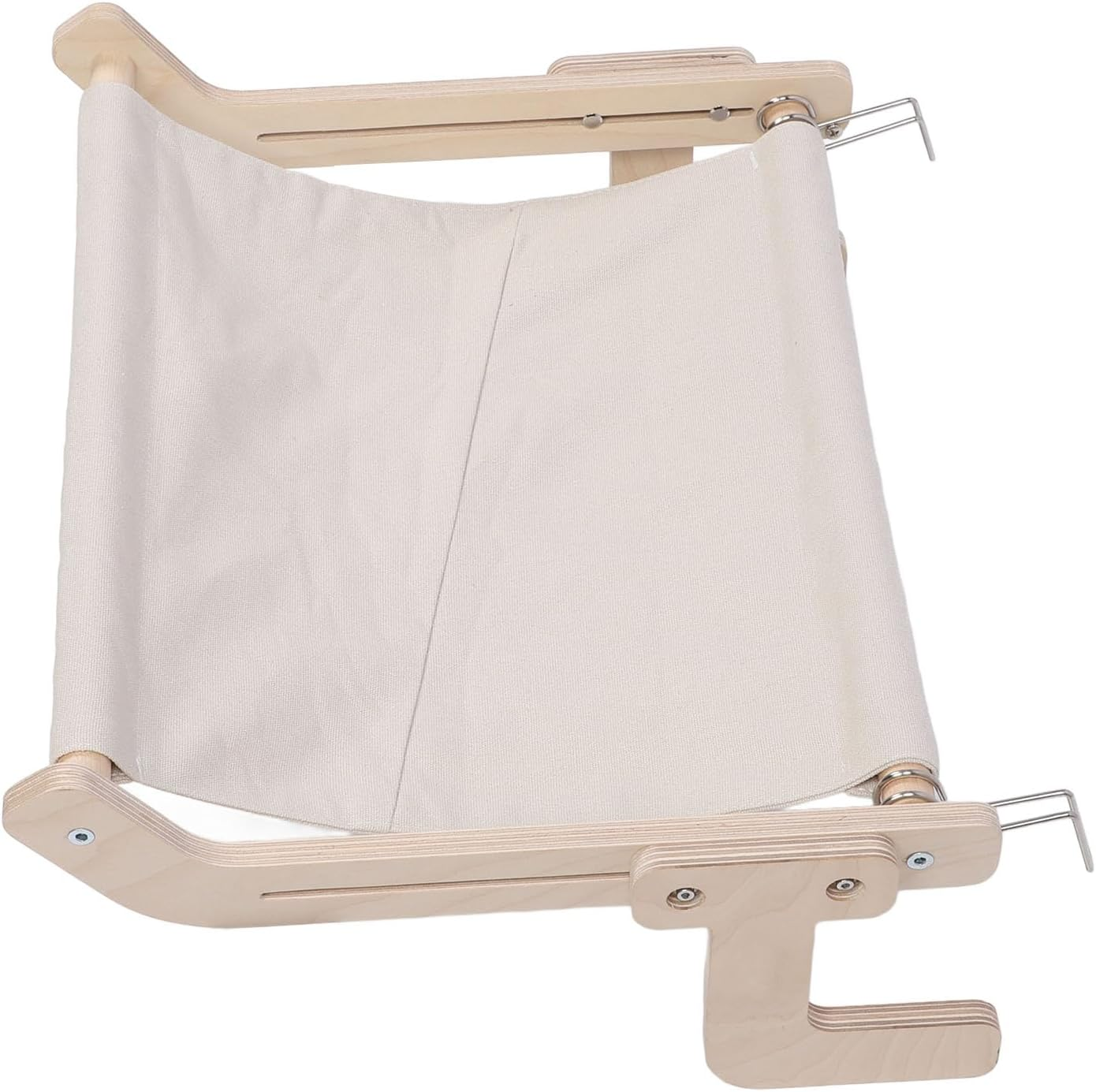 Depisuta Cat Window Perch, Sturdy Wood Frame Cat Sill Window Perch, Large Hammocks Bed Shelf, Wall Mount Bedside Hammock for Indoor Windowsill Sleeping, Climbing and Playing (Gray) - Gray image number 2