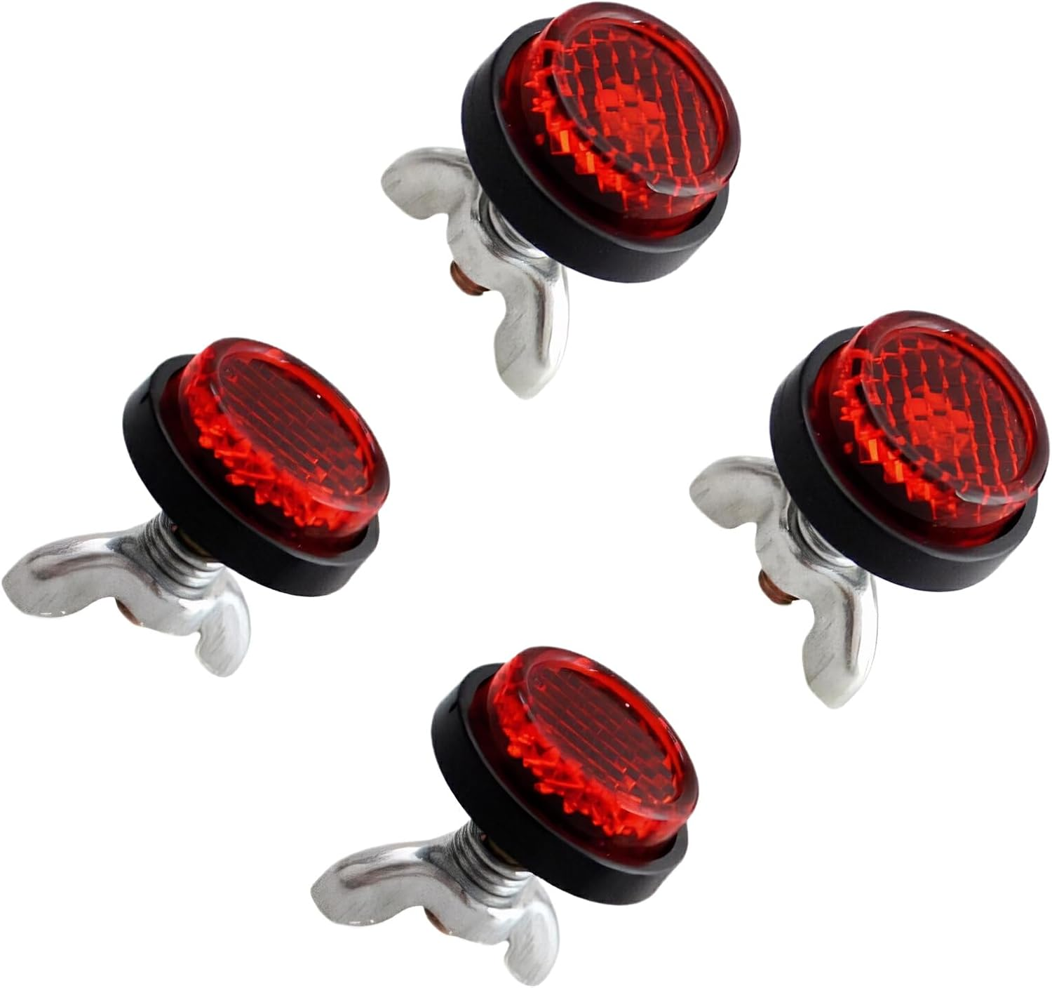 4X 4PCS Mini Reflector Tag Bo-Lt Screws for Motorcycle License Plate Frame Decorative License Plate Reflector Plate image number 3