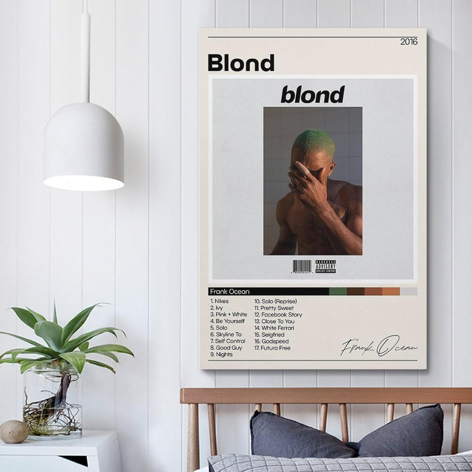 SKRAKHUO Frank Ocean 90S Poster Canvas Wall Art Picture Home Decor Print for Bedroom Living Room Dorm Study Bar Office 12X18Inch(30X45Cm) image number 2