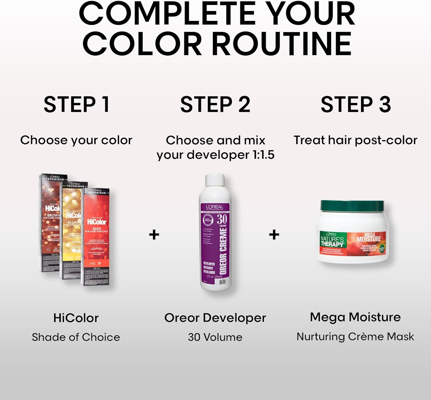 L'Oreal Paris Excellence Hicolor Permanent Hair Color, True Violet - Black Sapphire image number 5