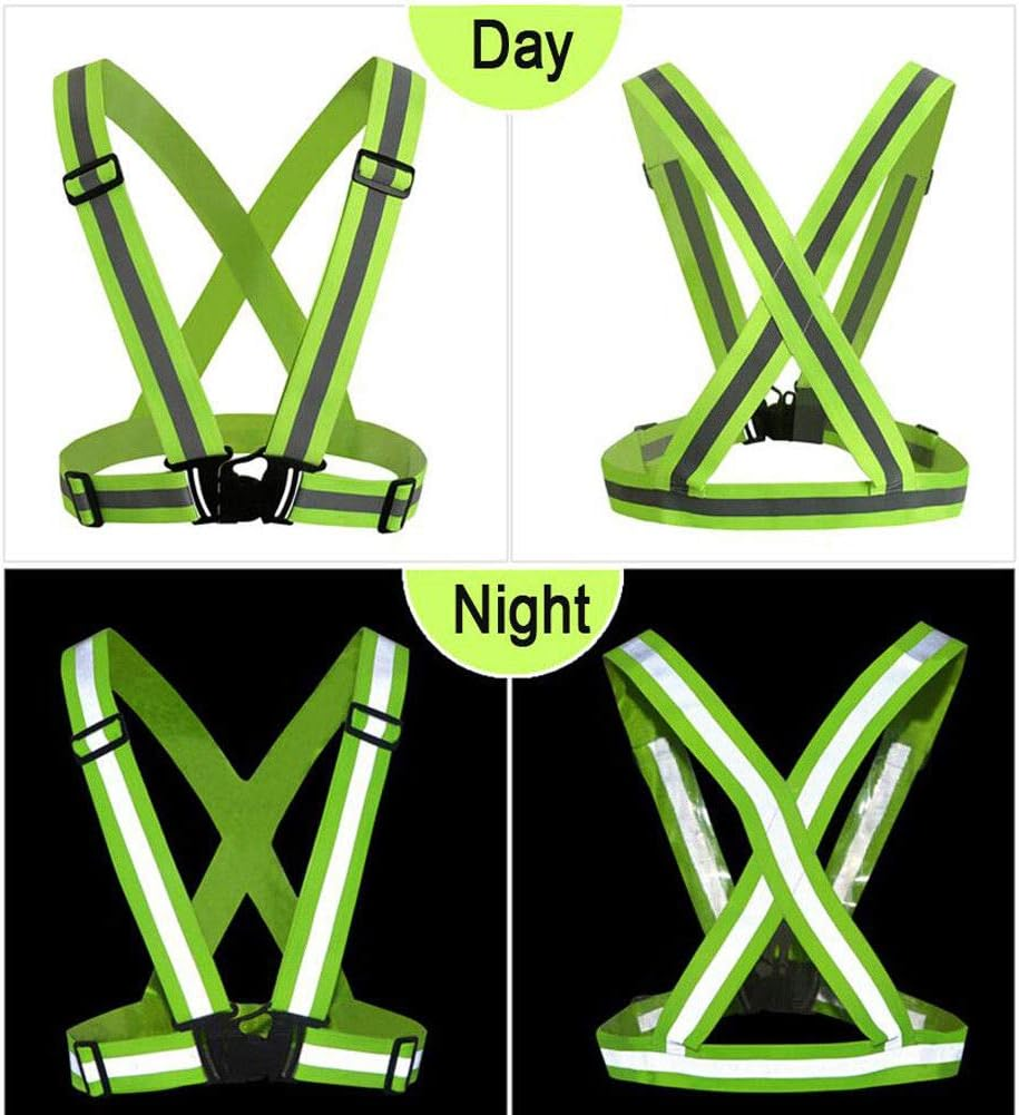 SENRISE Reflective Night Running Vest, Neon Yellow, Blue, Orange, Pink, One Size, 360&deg; Visibility, Adjustable, Lightweight, Unisex Adults & Children, Outdoor Enthusiasts, Vest - Blue image number 5