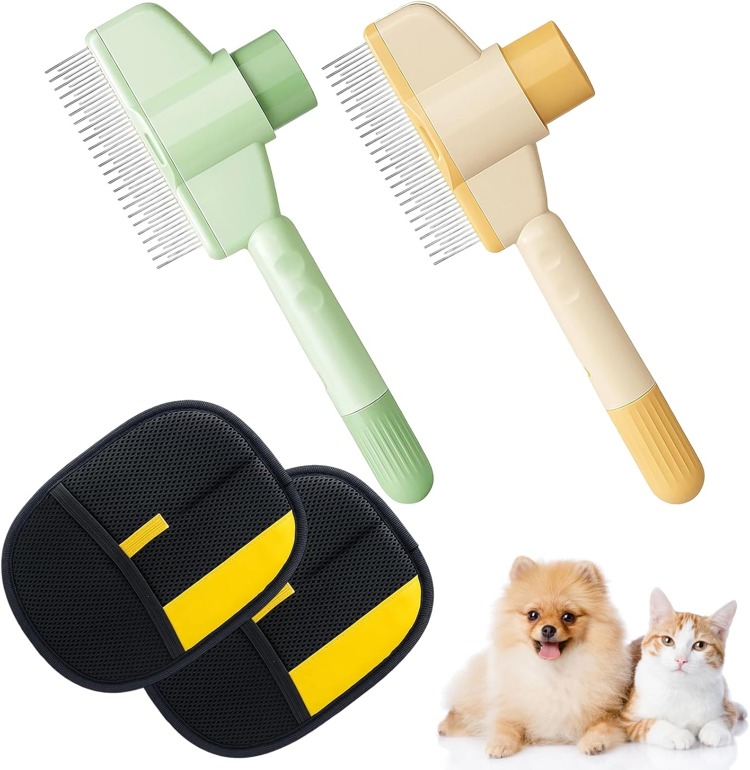 Fellmagnet Gloves, 4-In-1 Set for Pet Hair Removal, Cat Hair Remover with Self-Cleaning Fur Click Brush, Fur Magnet - the Bestseller for Efficient Pet Grooming, Ideal for Dogs and Cats image number 4