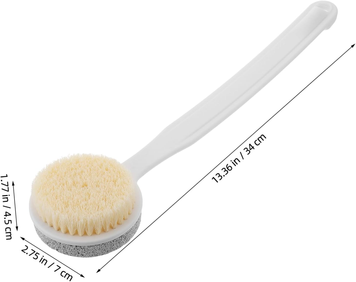LIFKOME Pumice Stone Foot Brush for Callus Removal Long Handle Foot Exfoliator for Dead Skin Peel Pedicure Tool image number 2