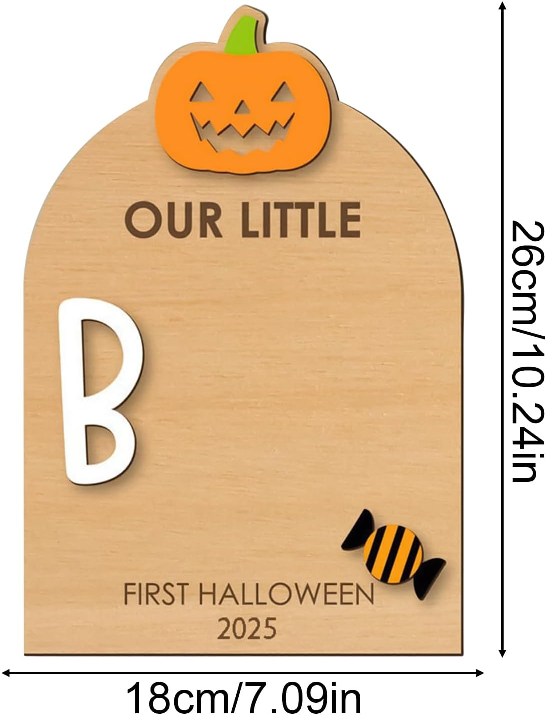 Foot Print Kit for Baby - Wooden Baby'S Halloween Footprint Art,Keepsake Ornament with Print Pad for Nursery Christmas Family Birth Mom Kids Parents Father image number 3