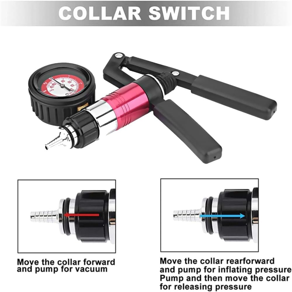 Hand Held Vacuum Pump Brake Bleeder Bleed Tester Tool Kit 2 Jars Car Motorbike image number 6