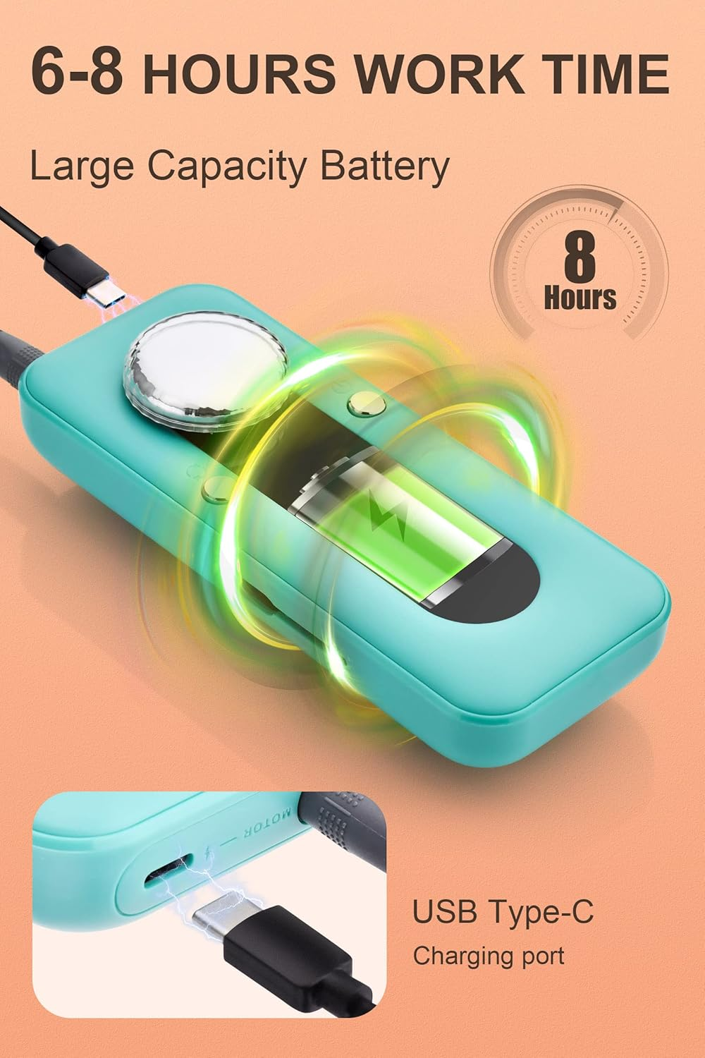 Electric Nail Drill Professional, 45000RPM Cordless Electric Nail File for Acrylic Gel Nails, Professional Nail Drill Manicure Pedicure Polishing Shape Tools for Home Salon image number 2