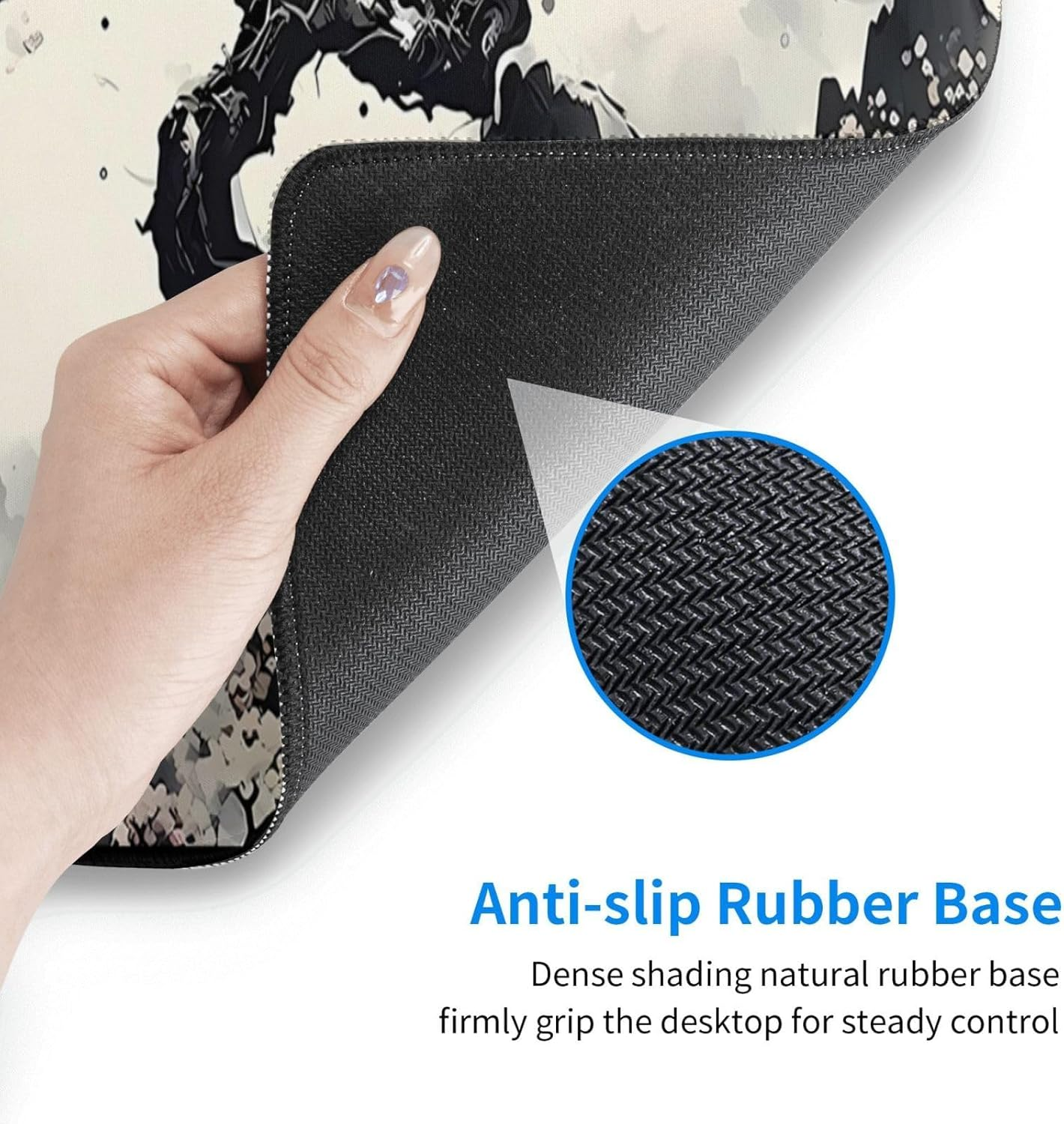 FACAICAI Mouse Pad, Large Desk Mat, Anime Gaming Keyboard Mat, Non-Slip Rubber Base, Big Extended Desk Protector for Home Office (Cherry Blossom, 30 X 80Cm) - Stock Market image number 6