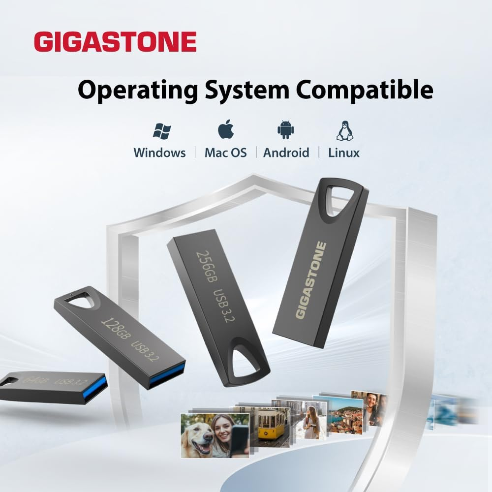 GIGASTONE Z70 32 GB 5 Pack, USB 3.2 Gen1 USB Flash Drives, Reliable for PC and Mac, Waterproof Metal, Mini and Robust, USB 2.0/3.0 Compatible image number 6