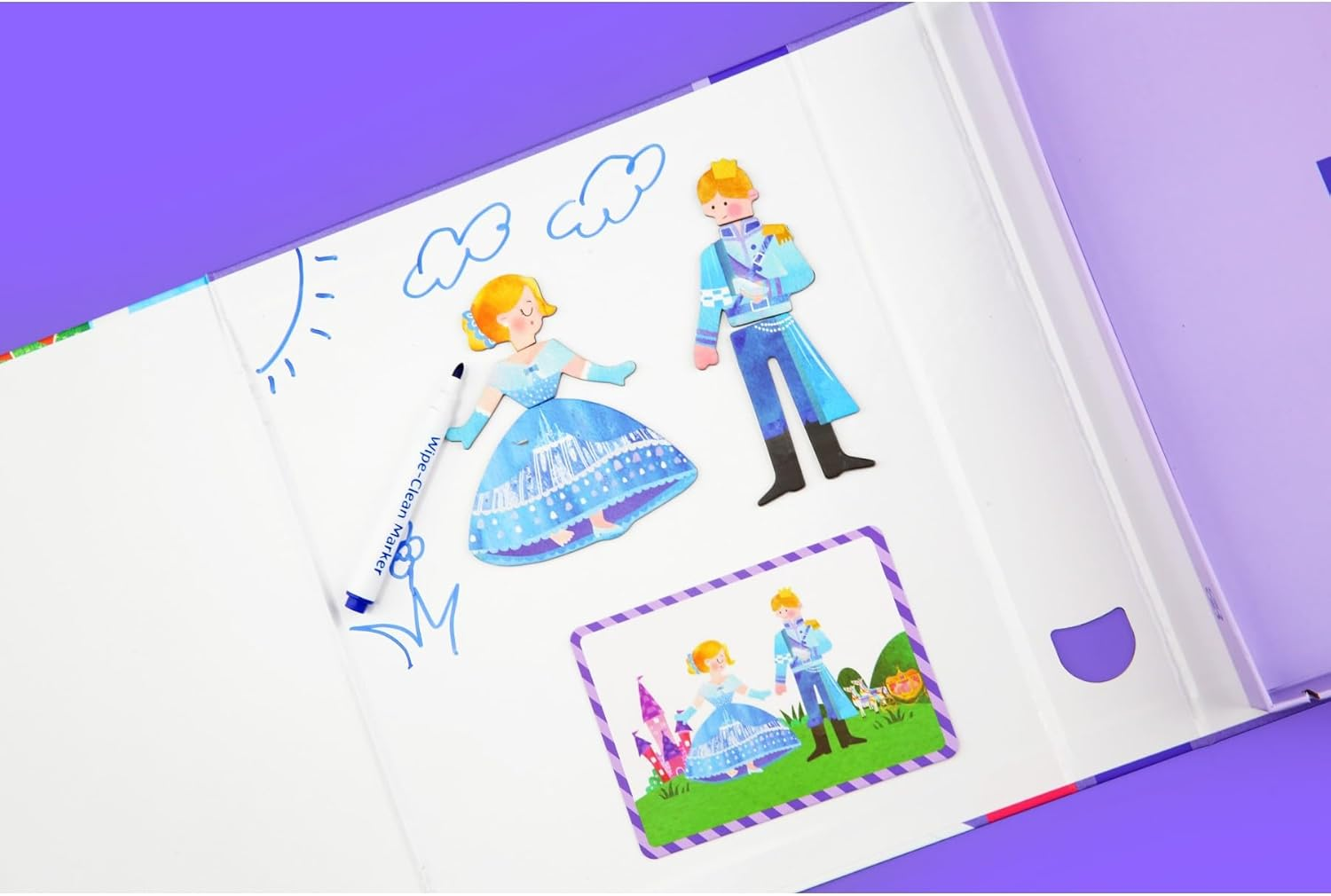 Mier Edu Magnetic Dress up Fairy Tales Preten Play Board Game Travel Toys Gifts for Girls Boys Age 3+ image number 6