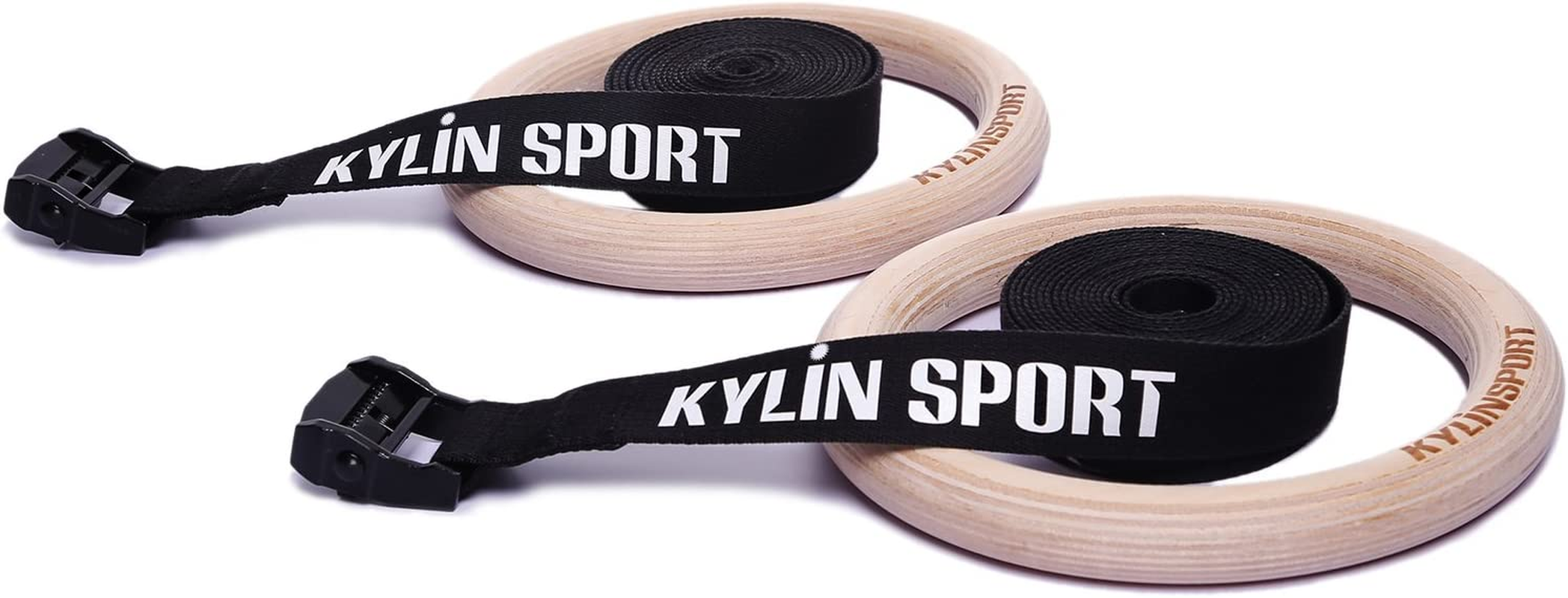 KYLIN SPORT Gymnastic Rings with Adjustable Straps Heavy Duty Exercise Gym Rings for Pull Ups and Dips,Cross-Training Workout,Strength Training,Fitness image number 5