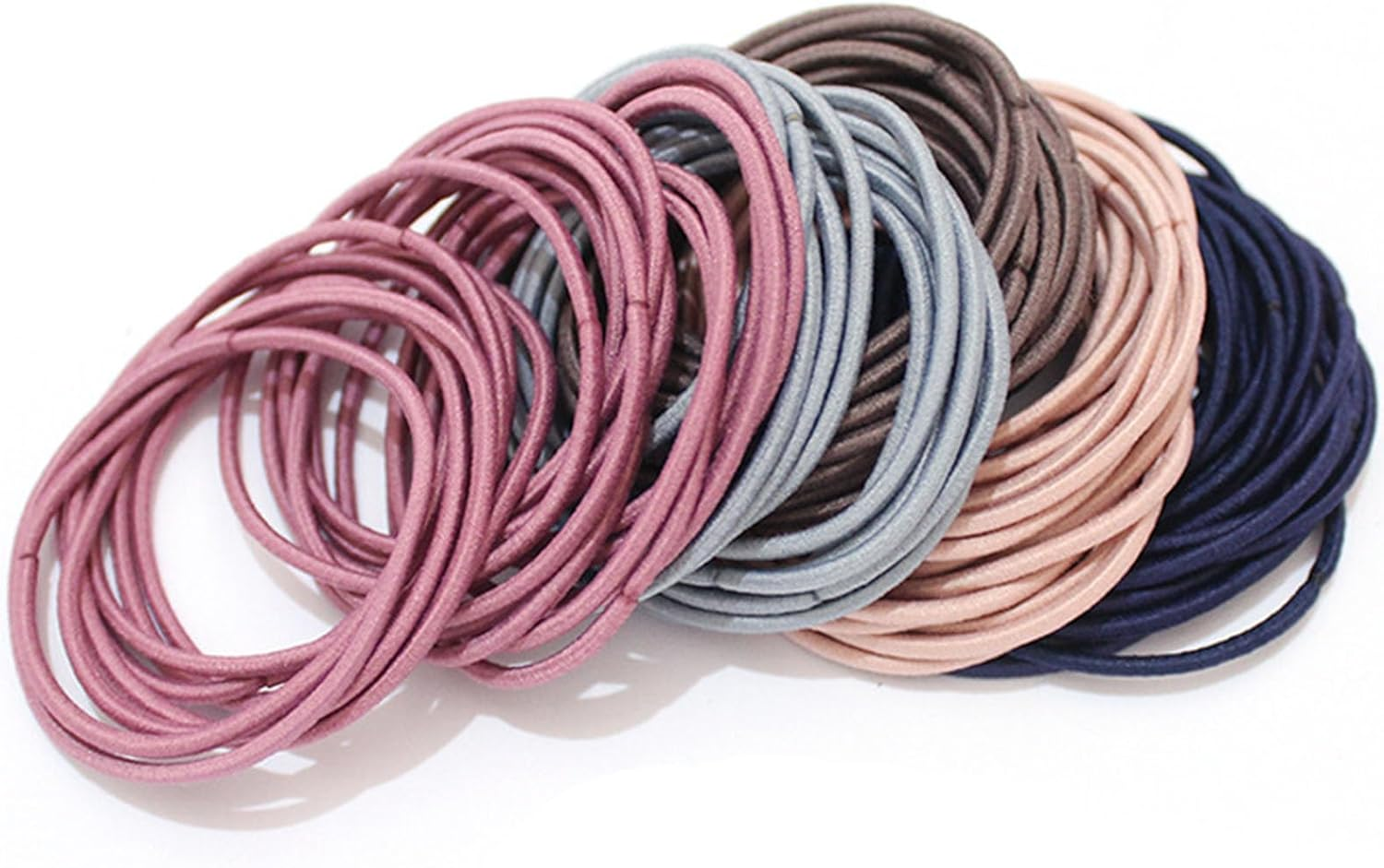 100 Pcs No Crease Baby Girl Hair Ties, MH MOIHSING Elastic Hair Ropes Soft to Hair No Harm to Scalp & Hair, Small Hair Bands Reusable Rubber Band for Kids Girls Infants Toddler Ponytail Holders, Colorful image number 1