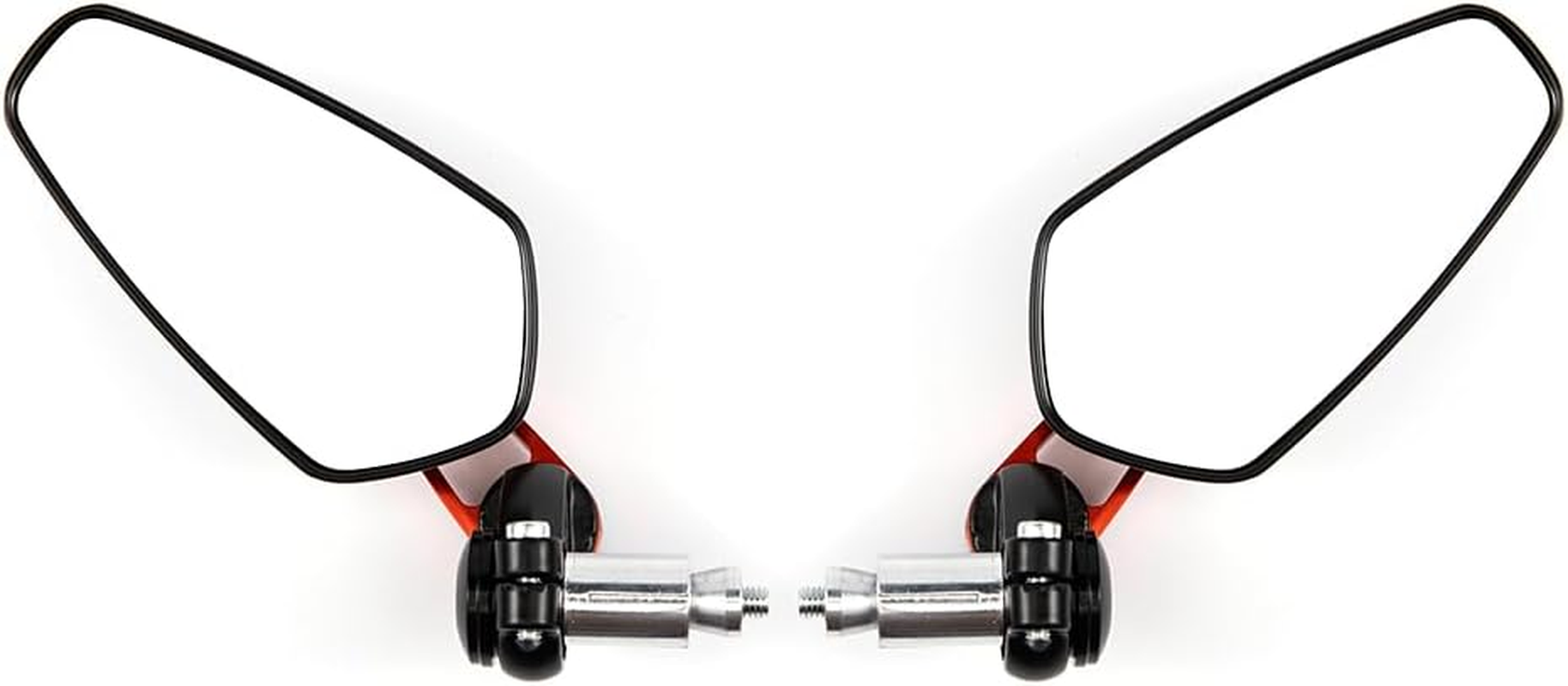 7/8" 22Mm Bar End Rear Mirrors Motorcycle Accessories Motorbike Scooters Rearview Mirror Side View Mirrors Moto for Cafe Racer Wide Angle Blind Spot Free Motorcycle Rearview Mirror - 1 Black image number 6