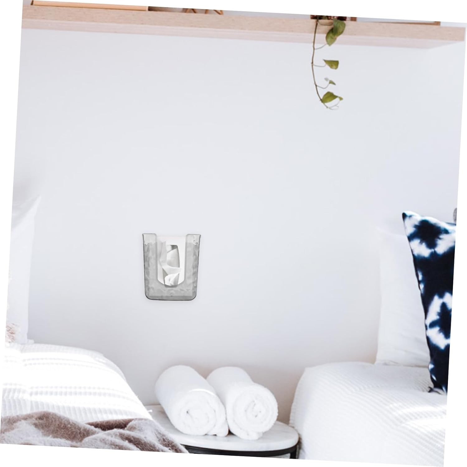 WOONEKY Space-Saving Wall-Mounted Tissue Box Dispenser Holder for Wet Wipes Modern Bathroom Accessory image number 6