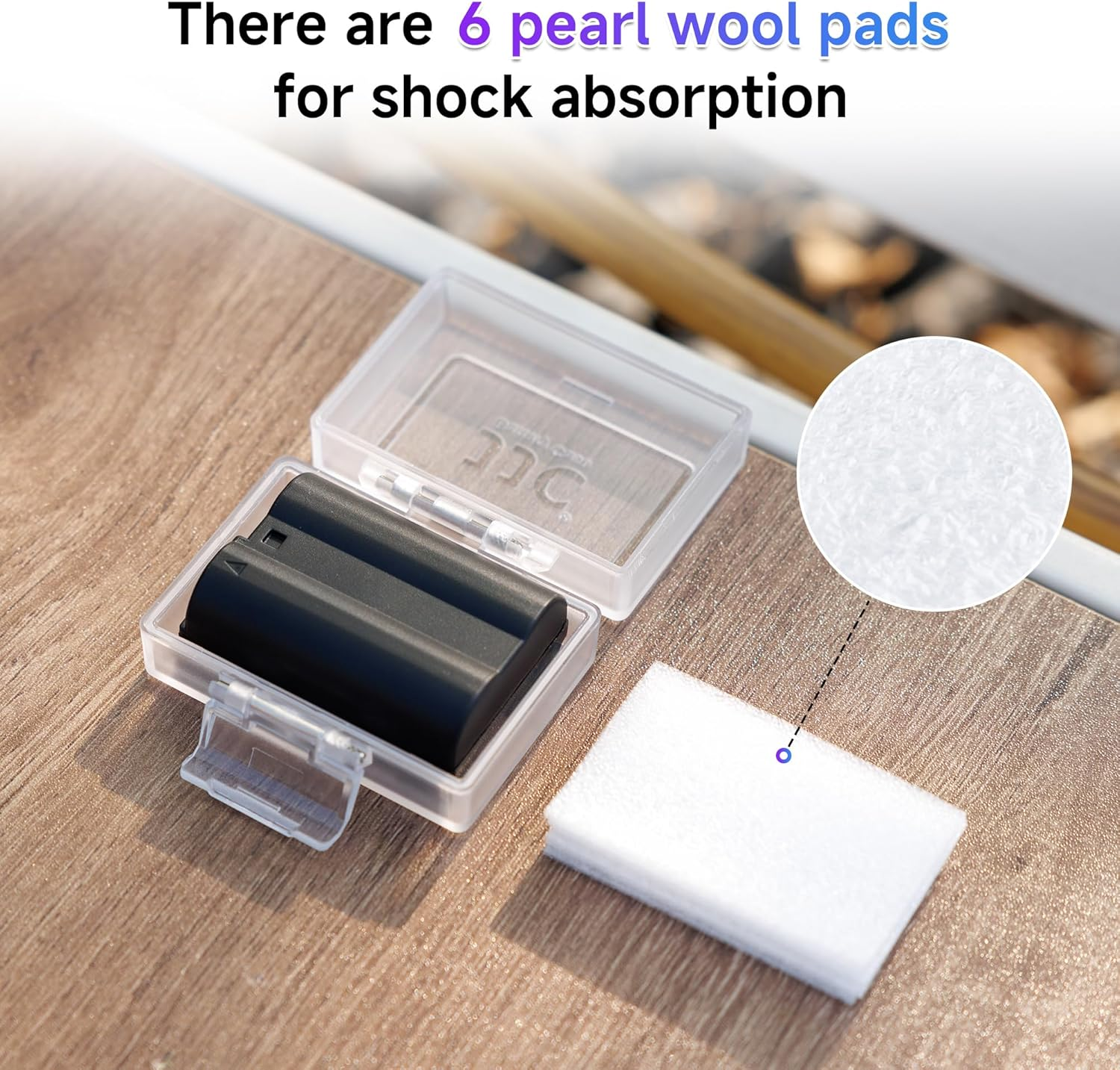 JJC Camera Battery Case Holder Box for Canon LP-E17 LP-E10 LP-E6 Lp-E6N,Nikon En-El15A En-El14,Fujifilm NP-W126 Np-W126S,Sony NP-FW50 NP-FW100 and More Camera Battery Pack below 2.36" X 1.65" X 0.94" image number 6