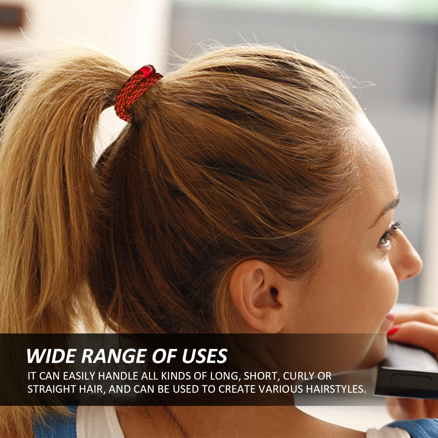 15 Pieces Colorful Hair Bands, 10 Pieces Colorful Hair Cards, Braided Headbands, Thickened Leather Bands with High Elasticity, Hair Bands for Ponytails, Accessories for Hairstyles image number 4