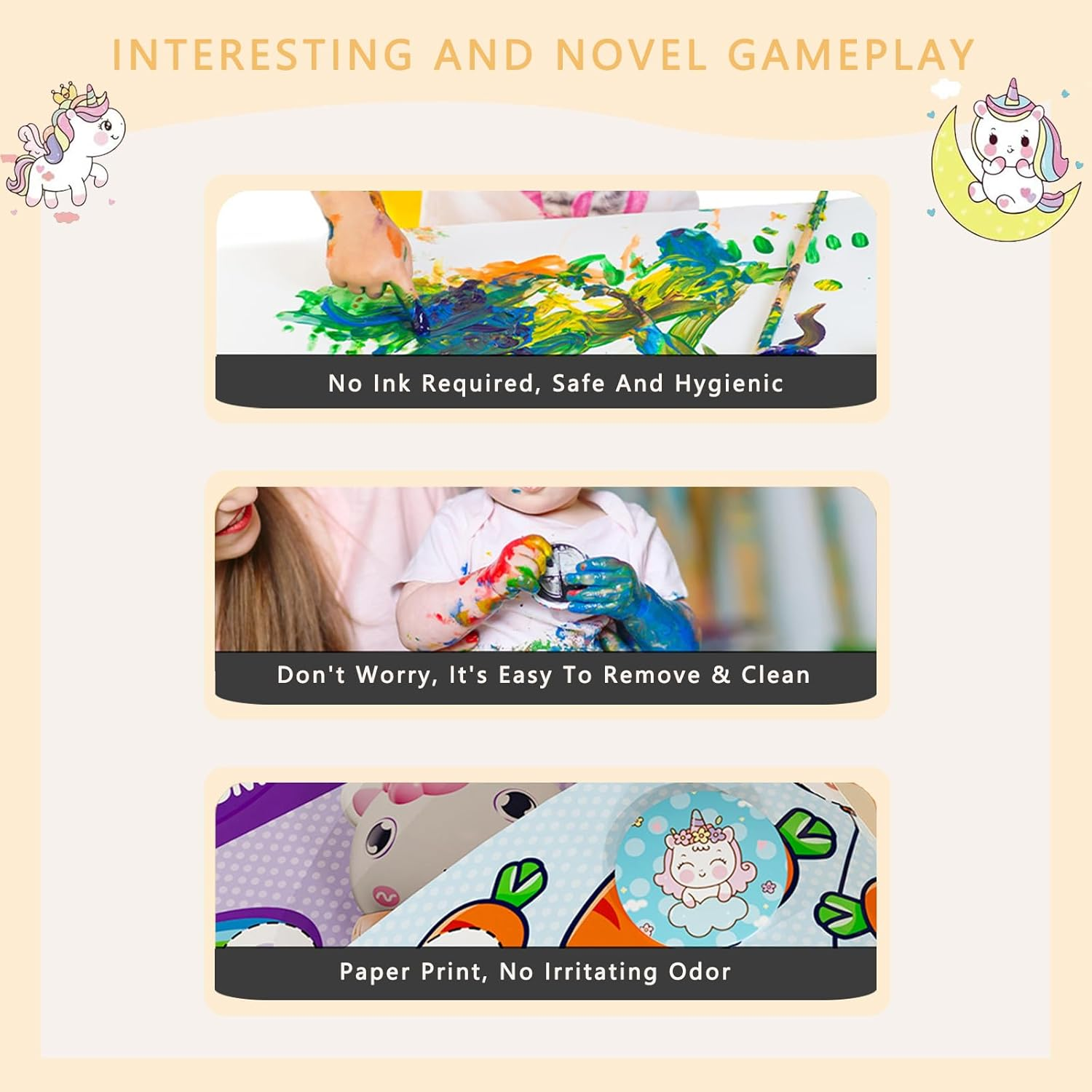 Checkzed Colorful Fun Stickers Stamper,24Page Magic Seal, 1 Pack Sticker Book, 200 Pack Stickers, Arts and Crafts Fidget Collectible Character - Creative Play Travel