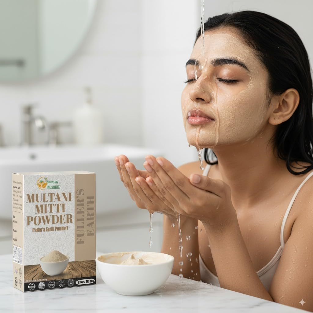 Herbs Botanica 100% Natural Multani Mitti Powder (Fuller'S Earth Clay) Bentonite Clay 5.3 Oz | 150 Gms image number 2