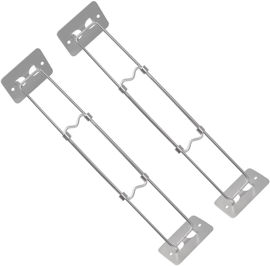 2 Pack RV Shower Corner Storage Bar, 9-14 Inch Adjustable Stainless Steel Rods with 180&deg; Swivel Bases, Adjustable Stainless Steel Rod for Corner Shelves in Camper,Must Have Accessories image number 3