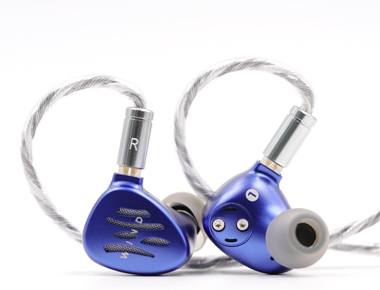 BQEYZ Coil Type Bone Conduction + Dynamic Hybrid Earphones, Wind Silver (0.1 Inch (2.5 Mm) Earphone Case Included