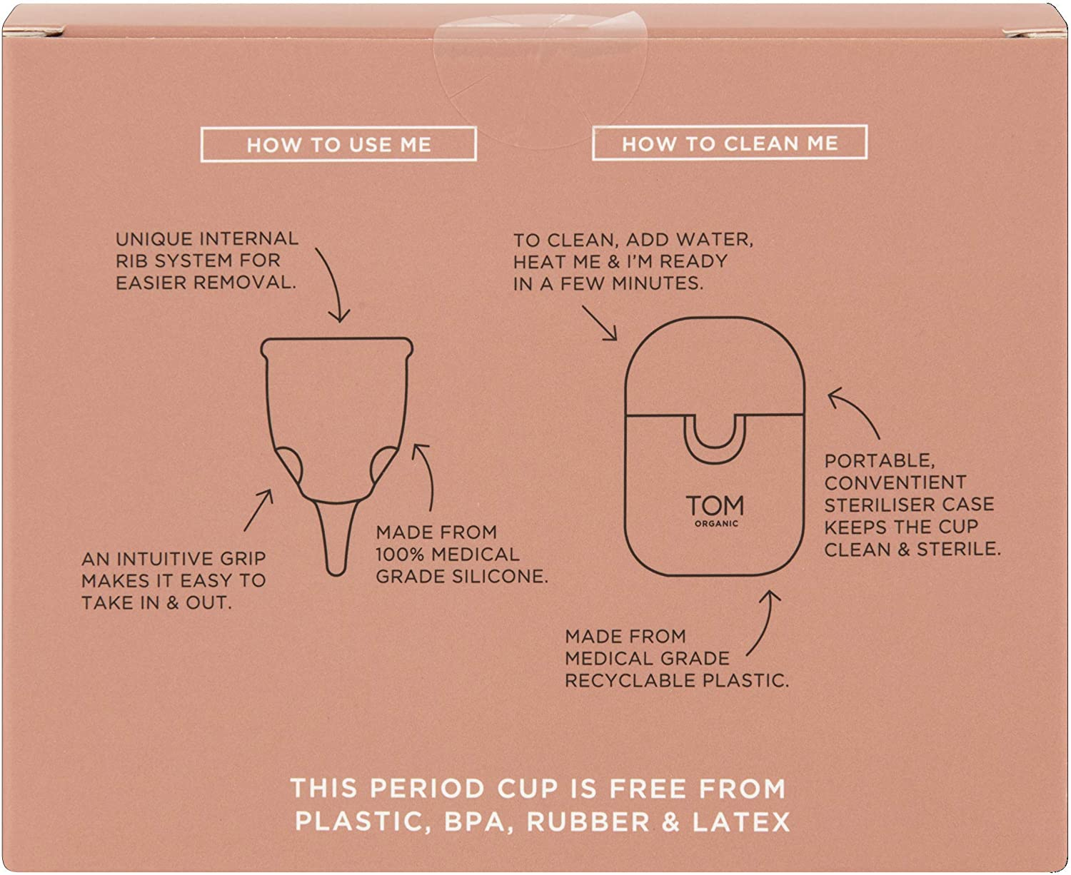 TOM Organic Super Period Cup with Sterilizer Case, Size 2 image number 5