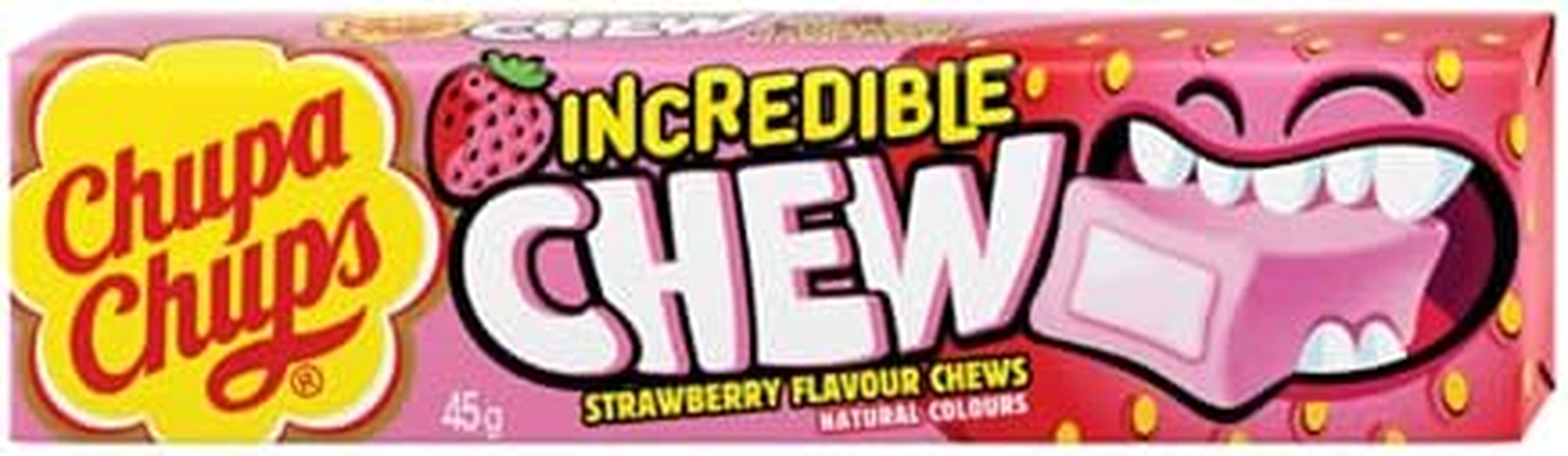 Chupa Chups Incredible Chew Strawberry 45G X 20 Pack image number 1