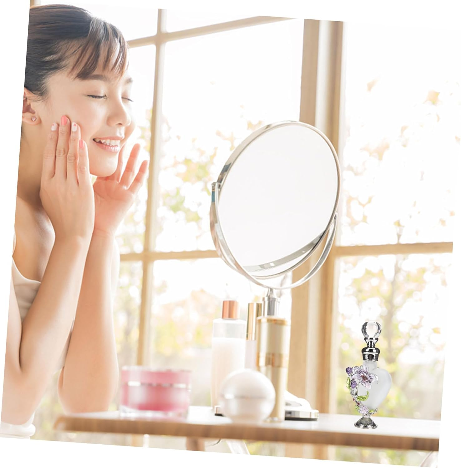 STOBAZA Decorative Glass Perfume Bottles Travel Refillable Aromatherapy Bottles image number 4