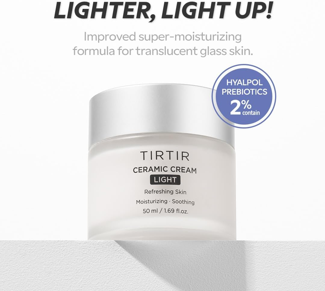 TIRTIR Ceramic Cream | Deep Moisturizer for Glass Skin, Polyglutamic Acid, Centella Asiatica Extract, Strong Skin Barrier, Lightweight, Mild, Nature Derived Ingredients, Dry Skin, Korean Skincare image number 3