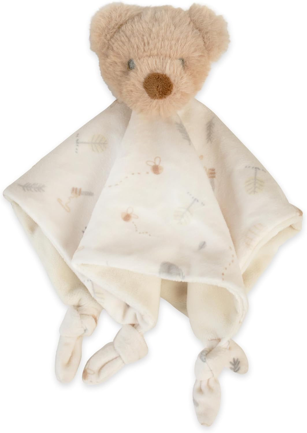 The Little Linen Company Lovie Comforter Security Blanket Baby Infant - Nectar Bear