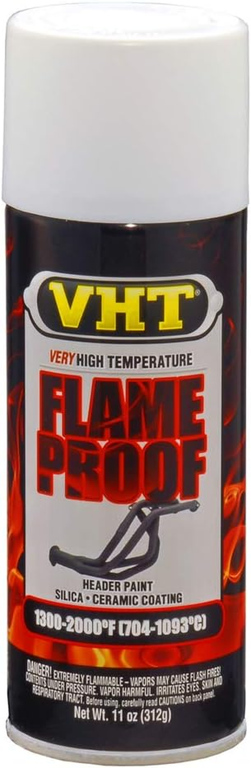 VHT SP118 Flameproof Coating Flat White Primer Can - 11 Oz.