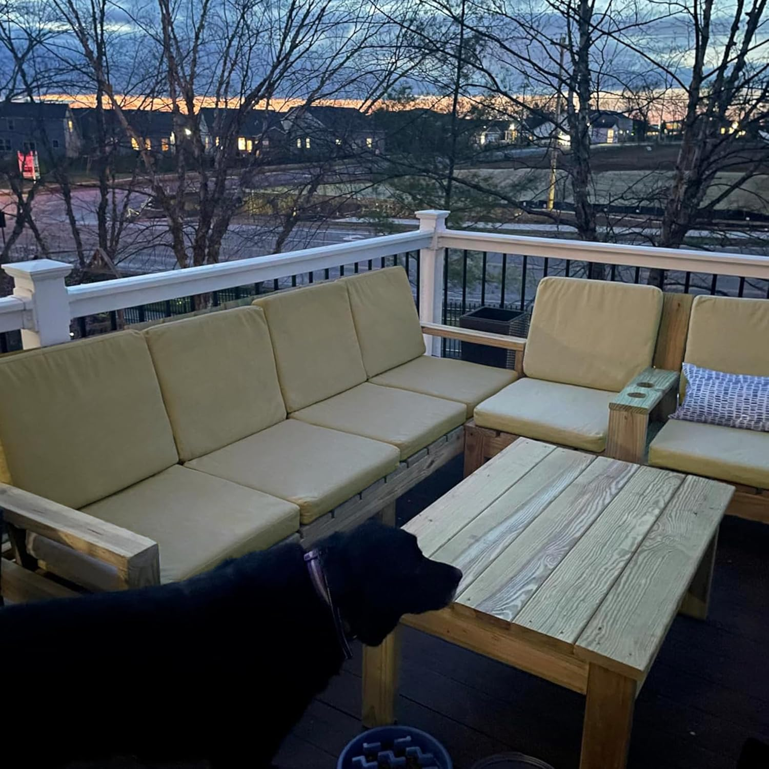 Sqodok Patio Cushion Covers 24X22 Inch, 4Pack Replacement Cushion Covers, Waterproof Outdoor Cushion Slicovers Sectional Cushions Cover for Sofa Chair, Tan image number 3