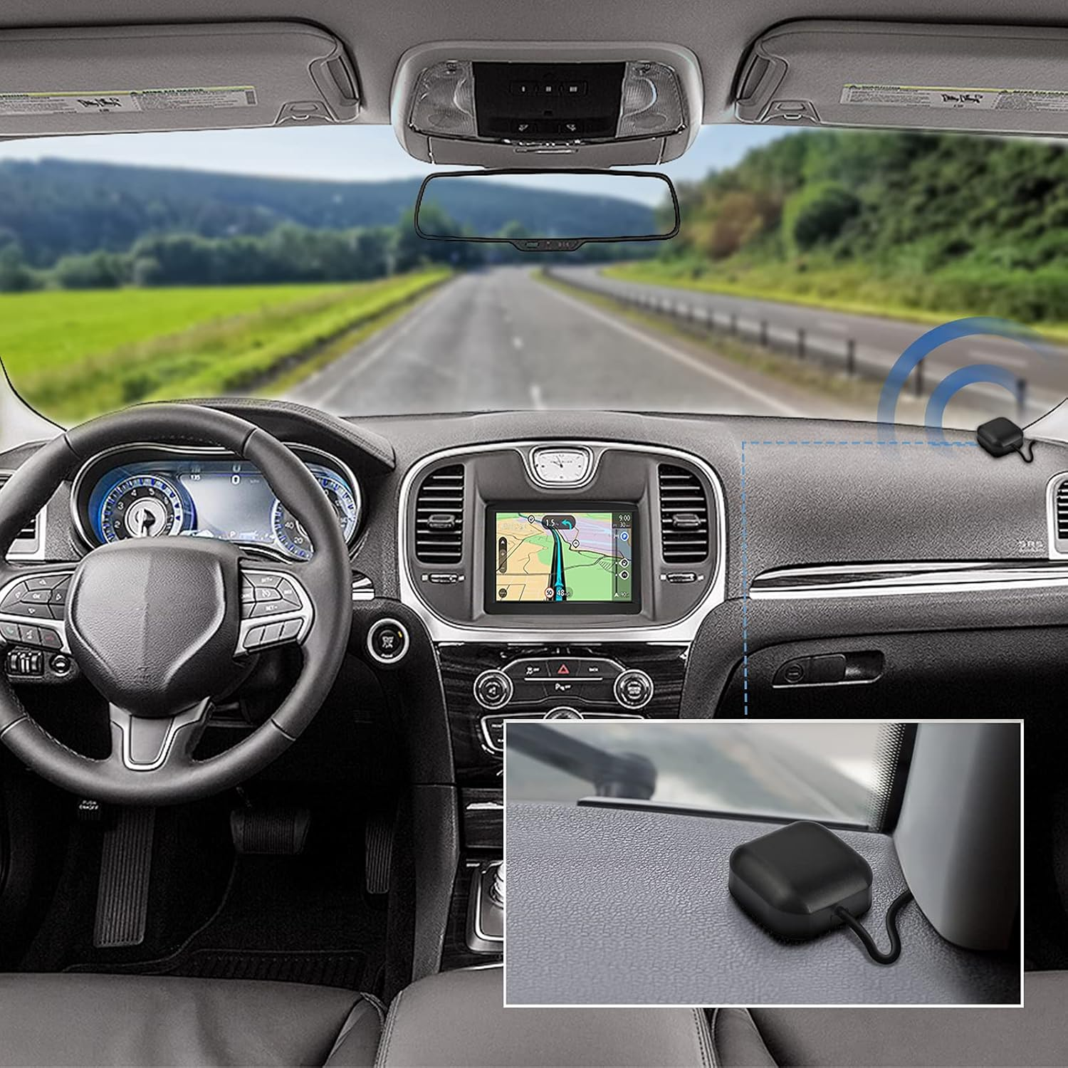 Bingfu Vehicle Waterproof Active GPS Navigation Aerial Antenna Compatible with SUV Car Stereo Clarion Kenwood Alpine Navigation Head Unit image number 1