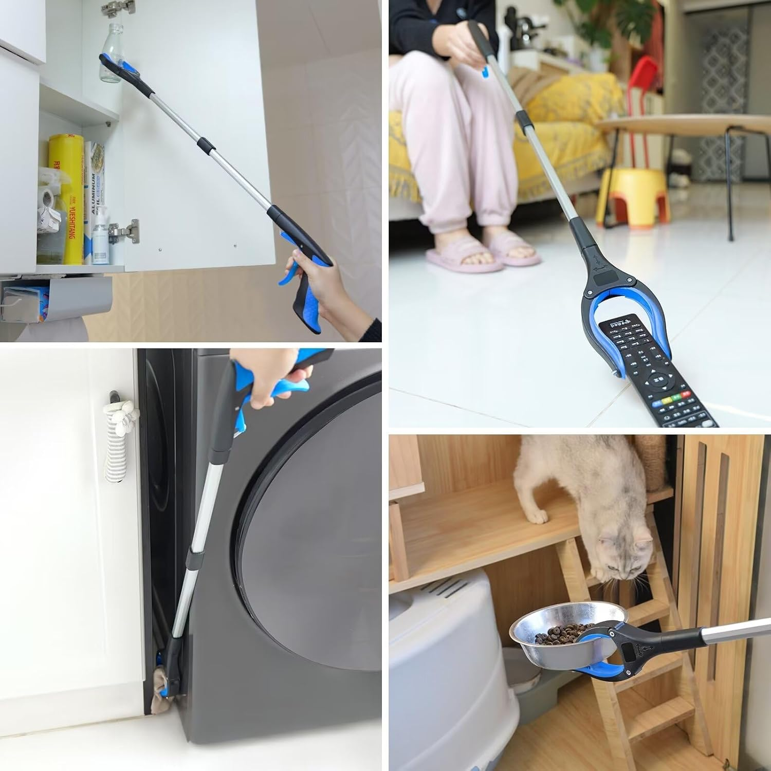 Grabber Reacher Tool, 32.6" Random Color Reacher Grabber Pickup Tool with 360&deg; Rotating Jaw & Magnet, Grabbers for Seniors, Trash Picker Upper Grabber image number 3