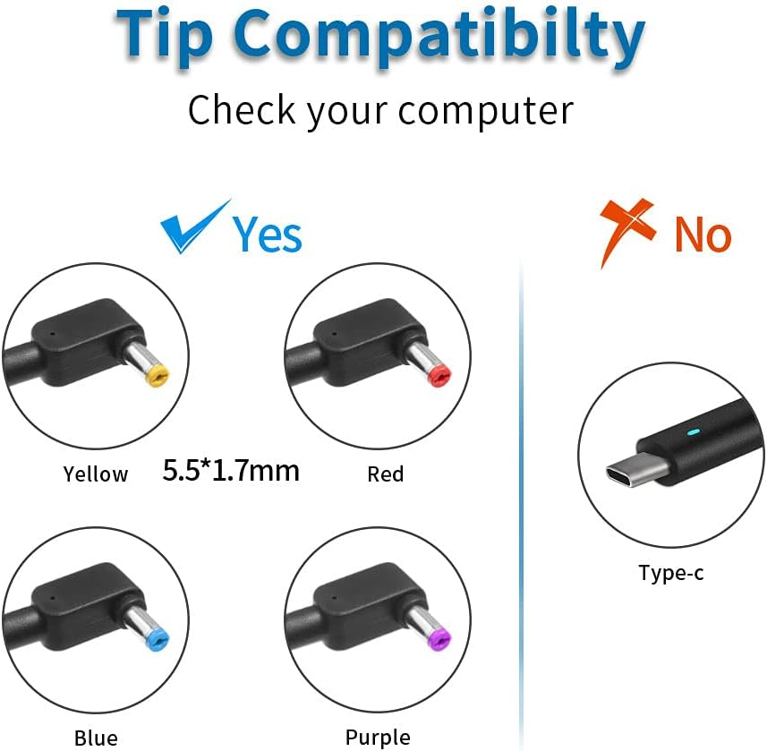 180W 135W Laptop Charger Fit for Acer Nitro 5 7 V15 V17 AN515 AN517 AN715 Predator Helios 300 PH315 PH317 G3-573 Triton 300 500 PT315 PT314 N18W3 N1812 Gaming Laptop image number 1