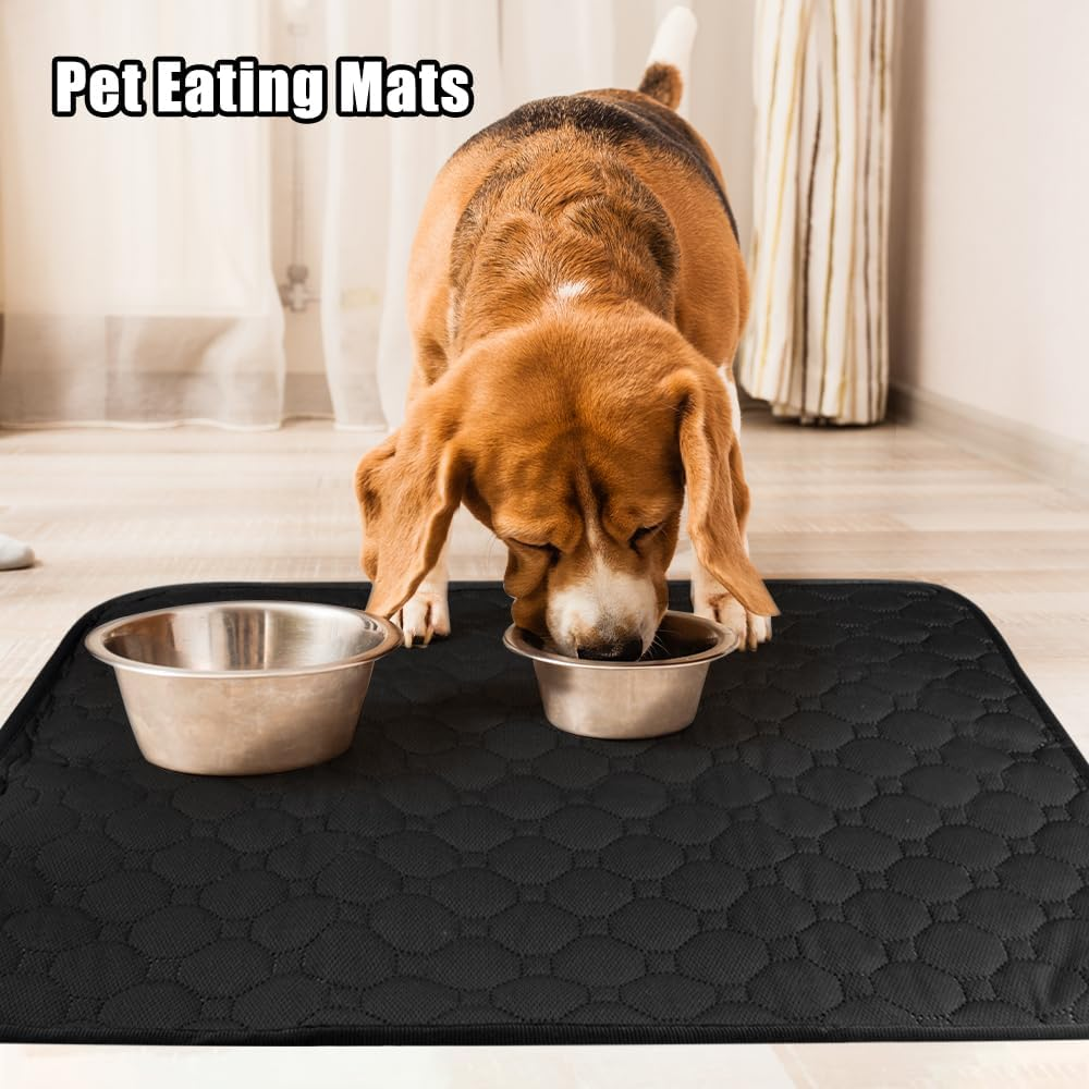 Reusable Dog Training Pads, Washable Pet Urine Mat, Pad for Dogs, Washable, Washable Pee Pads, Super Absorbent, Waterproof, Non-Slip, for Car, Sofa and Floor (60 X 45 Cm, Black)
