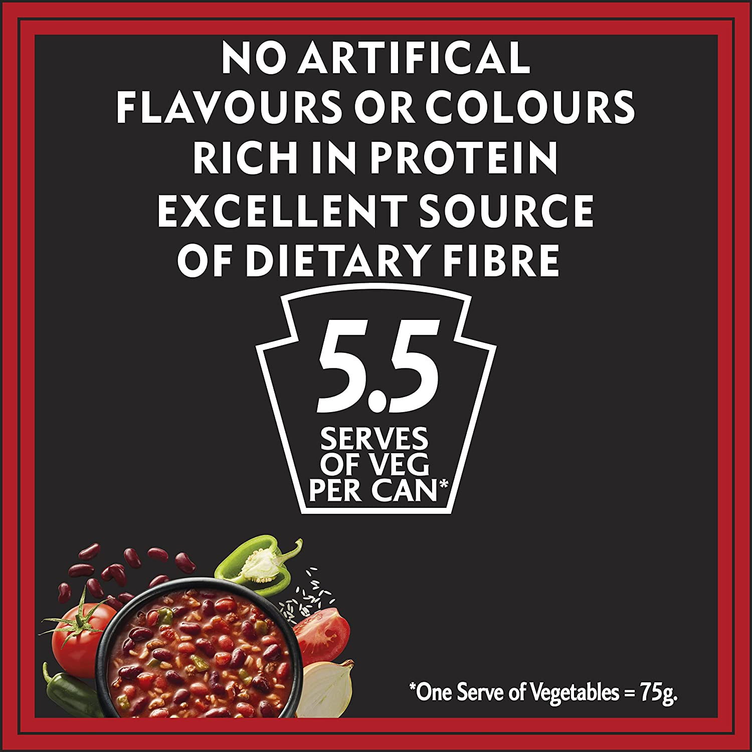 Heinz Chilli Beef Big'N Chunky Soup Family Pack Big'N Chunky Soup Canned Soup Tinned Soup 520G image number 1