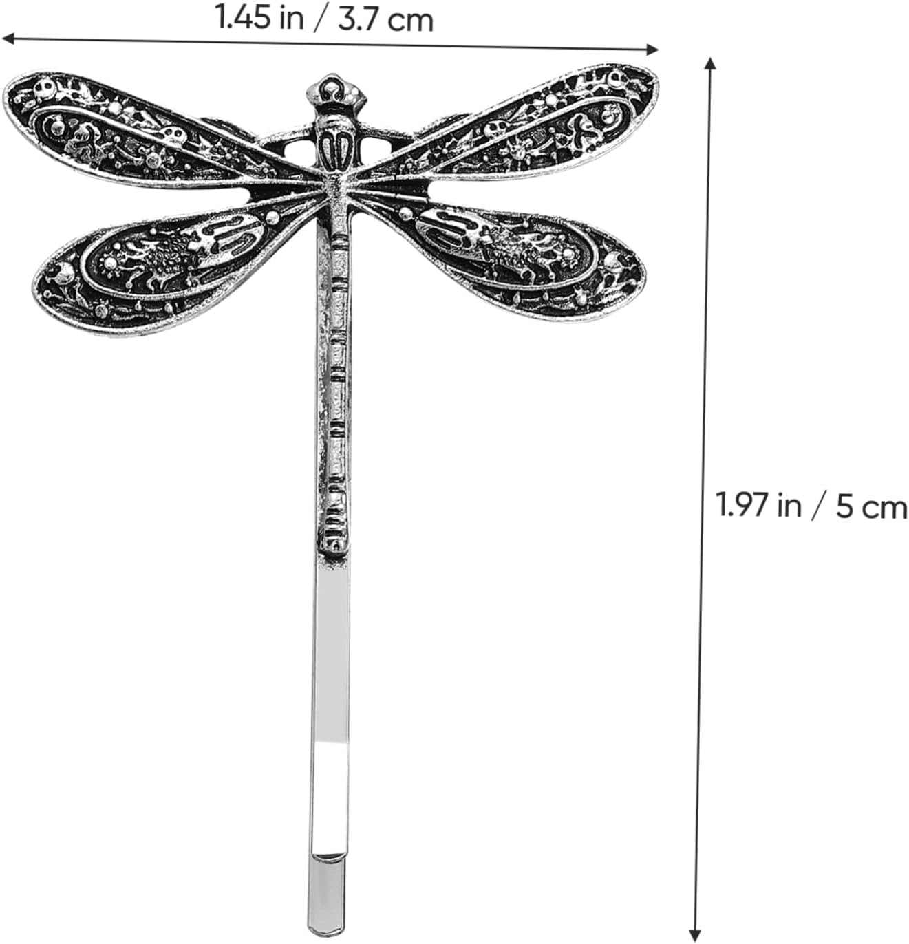 Didiseaon Dragonfly Hair Pins Metal 4Pcs for Christmas New Year Parties and Casual Wear image number 3