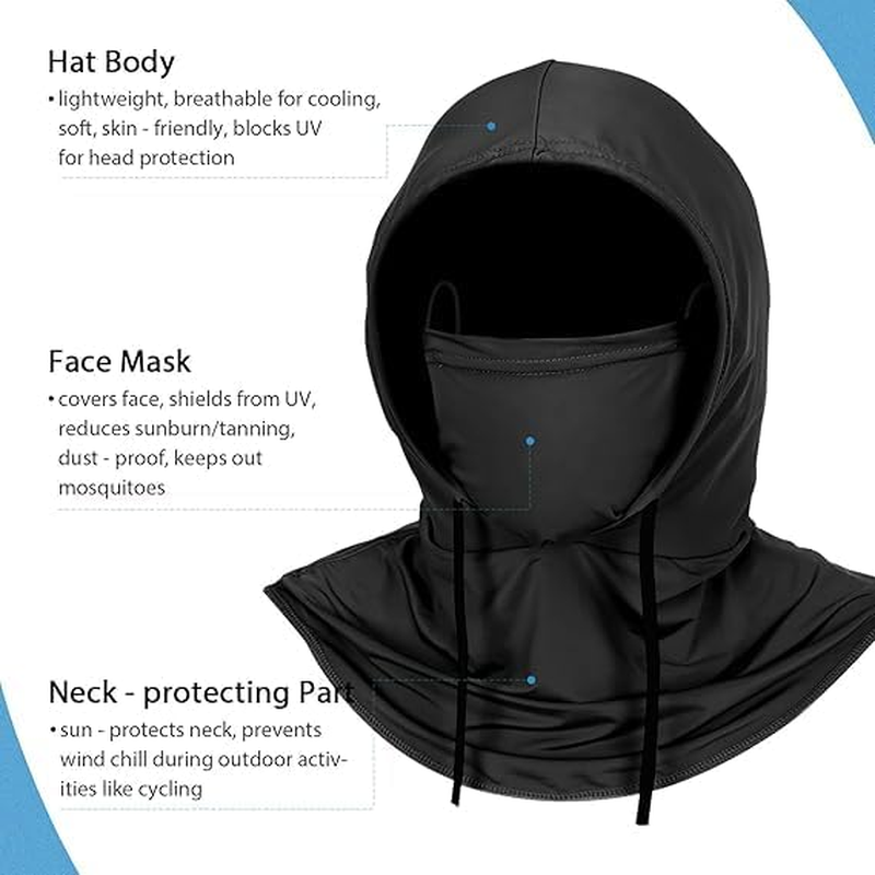 Cooling Balaclava Sun UV Protection Hood, Breathable Full Head Mask Face Cover for Men Women - Cycling Motorcycle Fishing Running Outdoor Sports Lightweight Adjustable Face Hood image number 1
