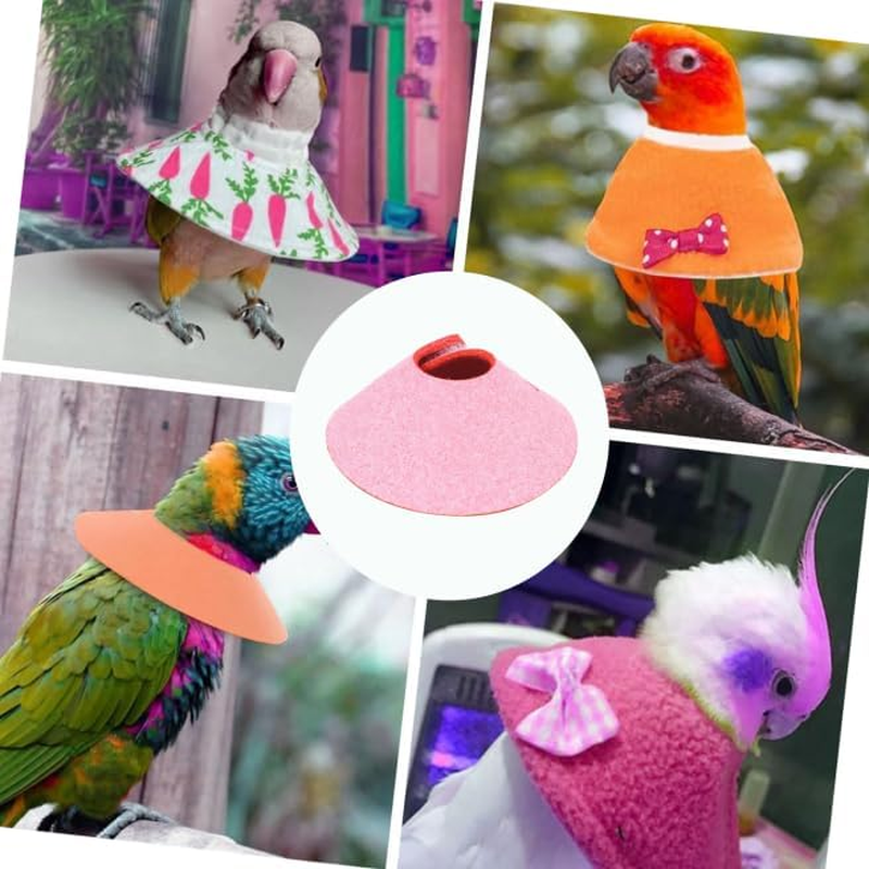 Fokmuaex Microfiber Leather Bird Collar - Soft Anti-Biting Neck Protector for Parrots & Pet Birds, Adjustable Comfortable Elizabethan Collar(1Pcs) image number 2