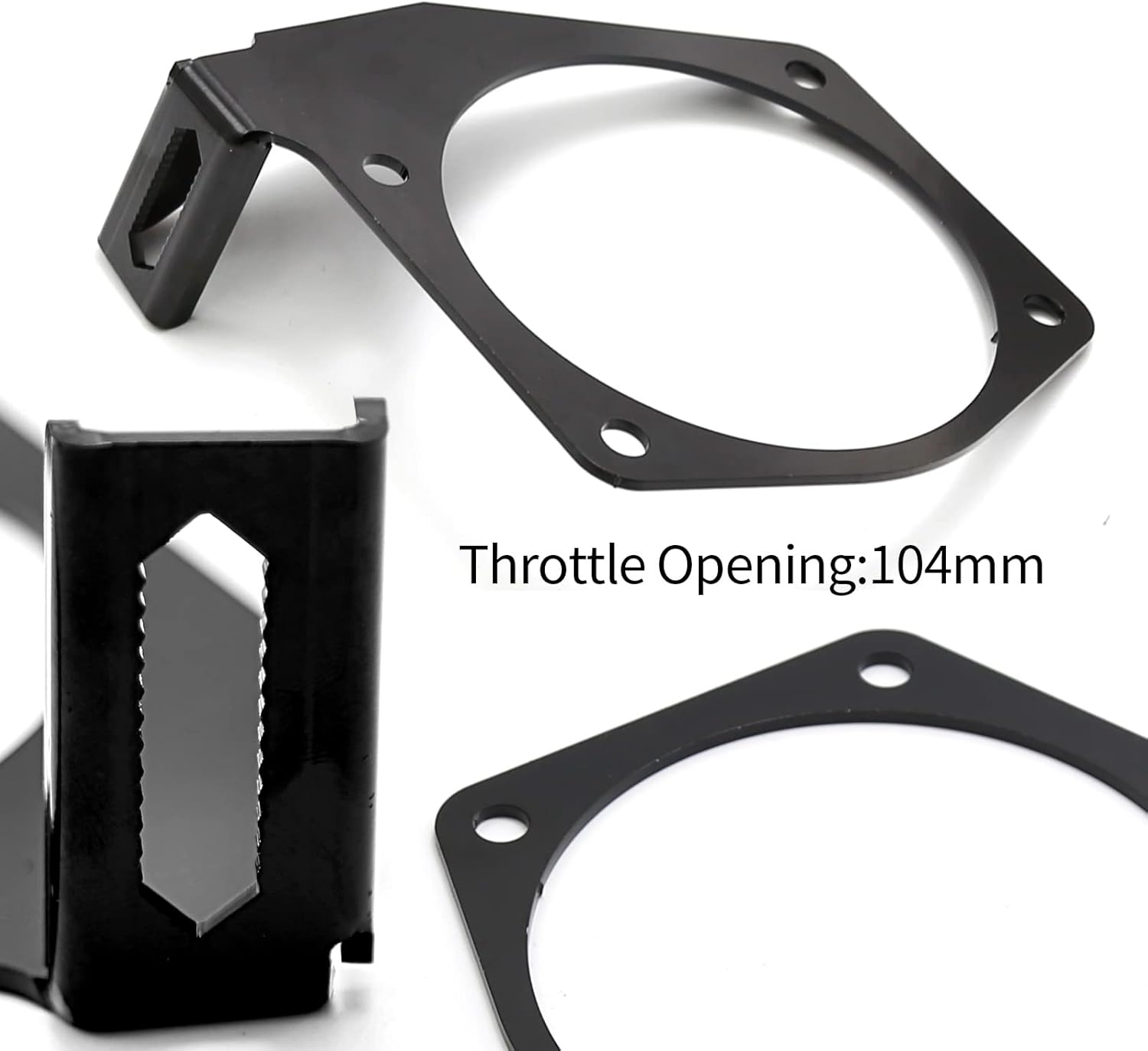 4-Bolt Throttle Cable Bracket Intakes 92MM-102MM Throttle Cable Bracket Replaces# 81012/81042 / 81001/81002 / 81003/81007 / 81043/81044 image number 4