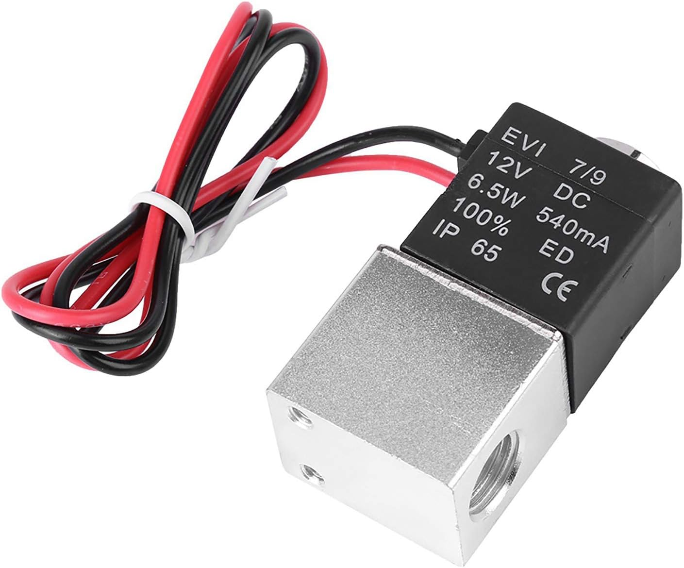 Aluminum Normally Closed Electric Pneumatic Solenoid Air Valve 12V DC 1/4 2 Way image number 4