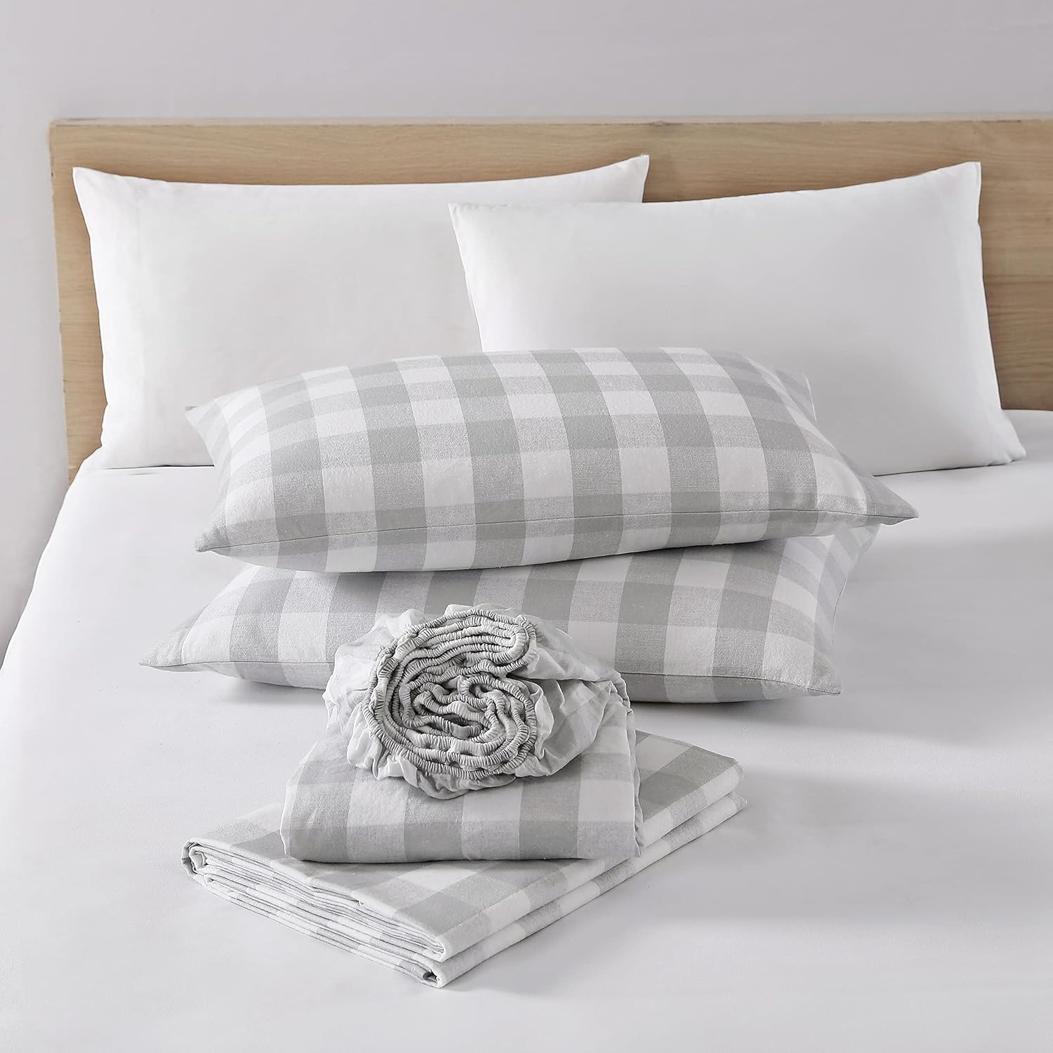 Eddie Bauer - Full Sheets, Cotton Flannel Bedding Set, Brushed for Extra Softness, Cozy Home Decor (Lakehouse Plaid, Full) image number 7