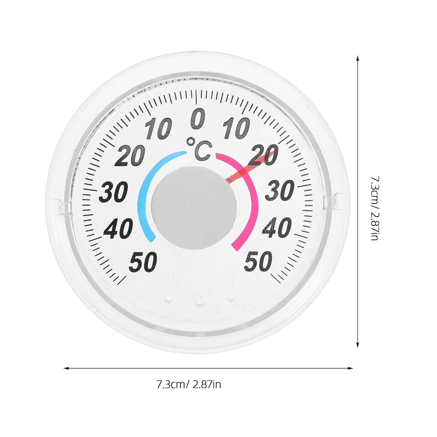 Yardenfun 4Pcs round Plastic Wall Temperature Gauge with Easy-Read Dial for Indoor Outdoor Use Accurate Pointer Thermometer for Home Garden Patio Office Monitoring Installation image number 5