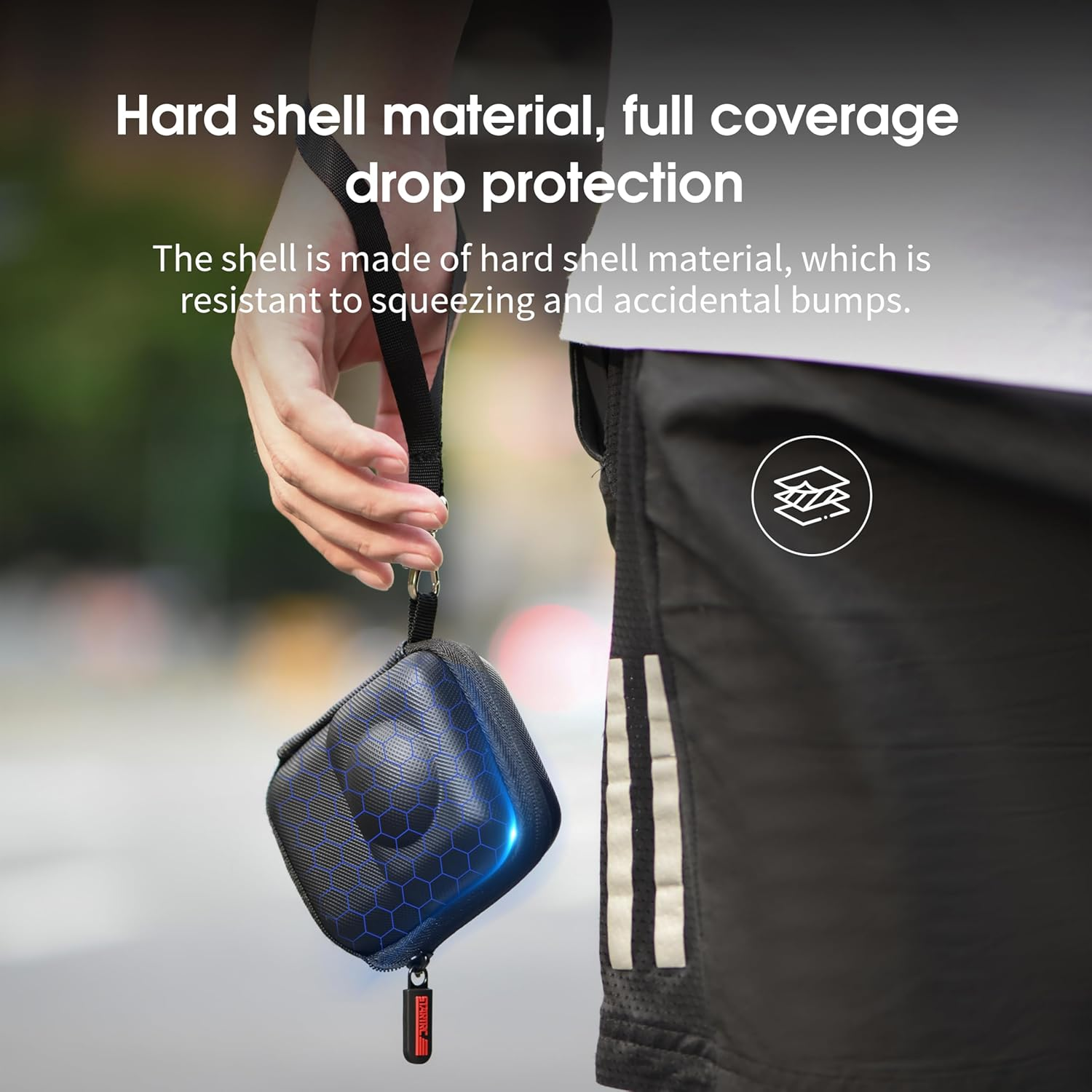 Osmo 360 Carry Case Carrying Travel Bag for DJI Osmo 360 Portable Small Storage Bag Protective Cover Hard Shell Travel Protector with Wrist Strap Carabiner for DJI Osmo 360 Accessories image number 6