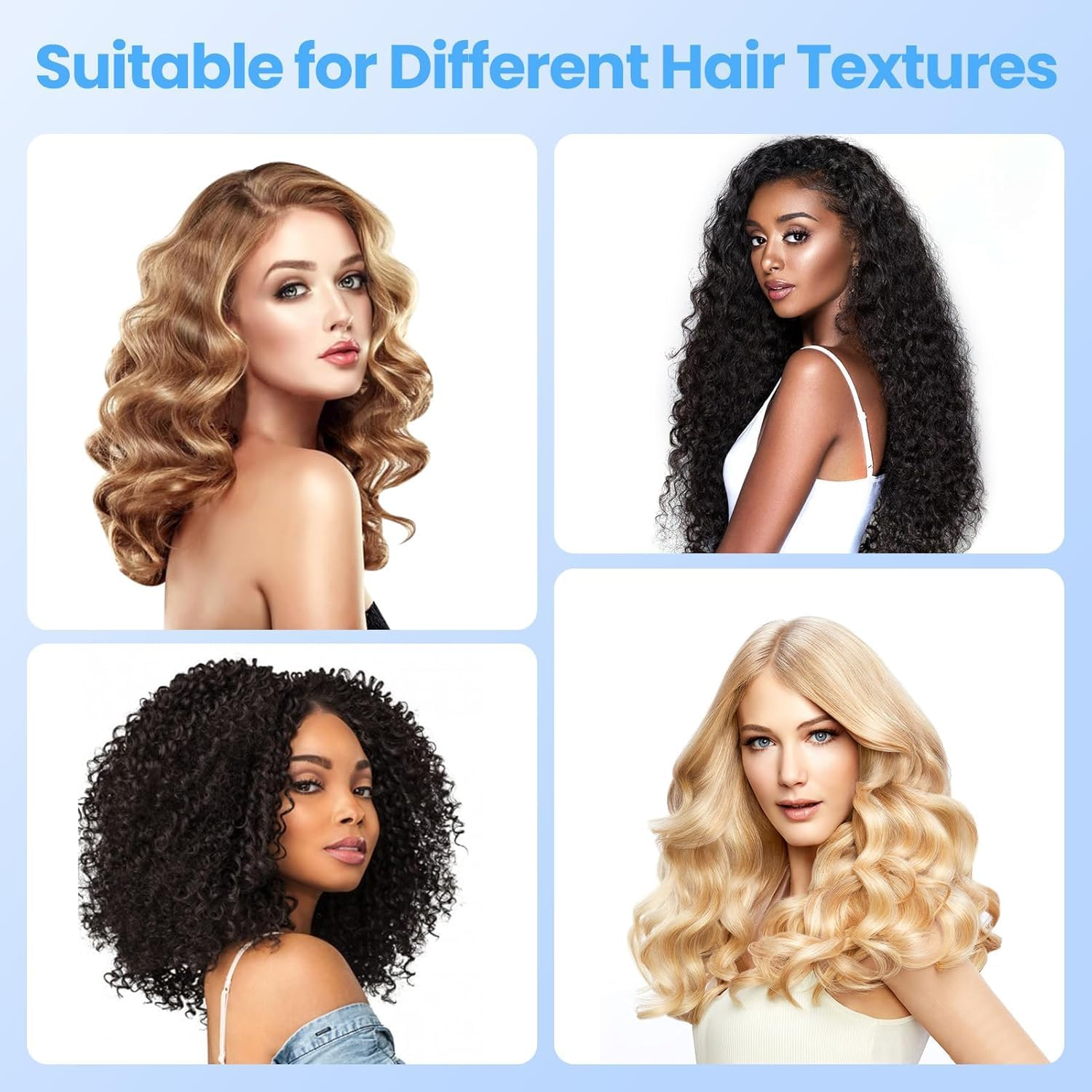 Diffuser Hair Dryer, LAMPICK Diffuser Attachment for Hair Dryer for Curly & Wavy Hair, Hair Diffuser for Curly Hair for Home Salon Gym Women Men & Pet Grooming (Grey) image number 1