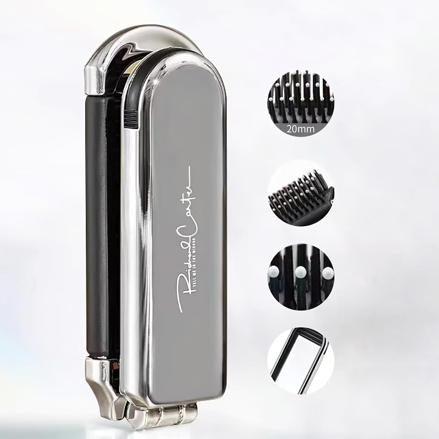 Portable Travel Brush,2 Pcs Travel Hair Brush with Mirror,Mini Hair B-Rush,Foldable H-Air Detangling B-Rush with M-Irror,Small Foldable Hairbrush,Compact H-Air Comb with Mirror,Mini Pocket Size Comb image number 5