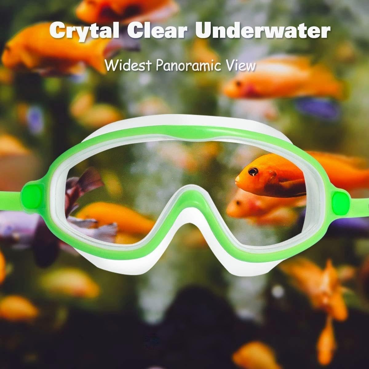 Swim Goggles 2 Pack Anti-Fog Anti-Uv Wide View Swimming Goggles for Kids 3-14 image number 5