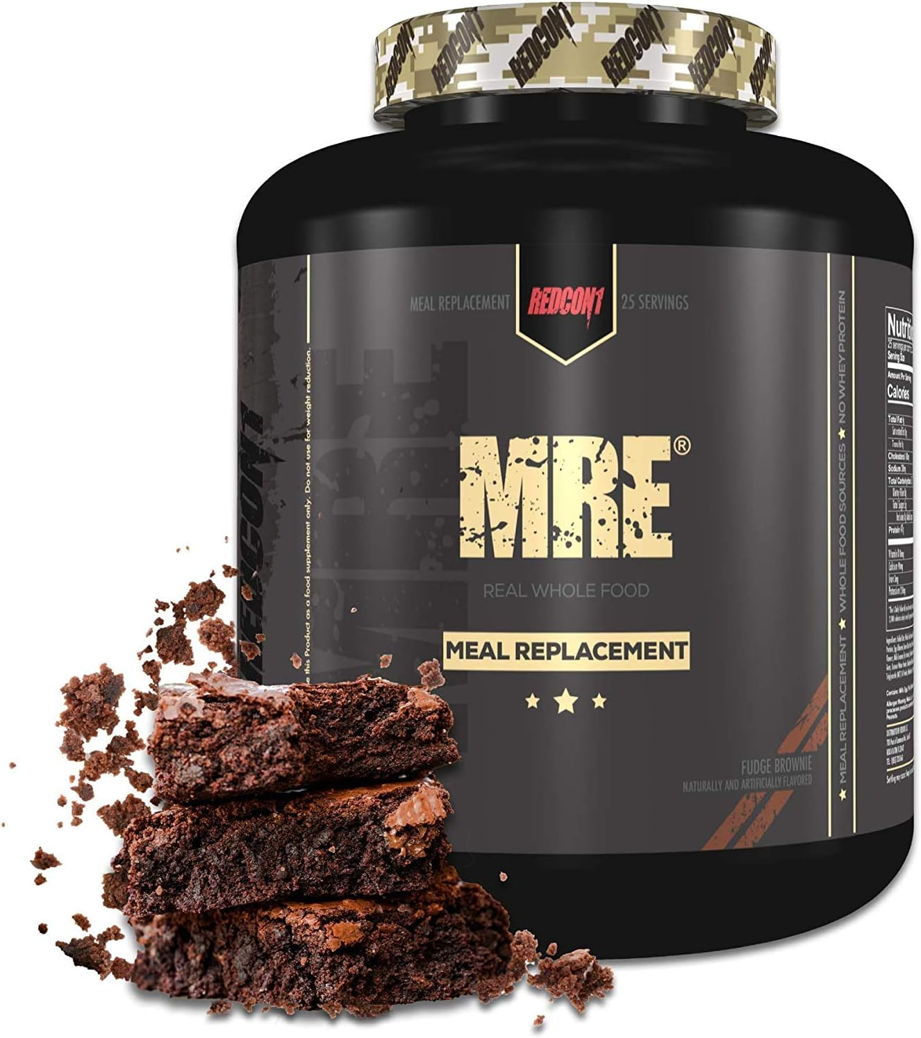 Redcon1 MRE Real Whole Food Fudge Brownie Meal Replacement Powder 25 Servings