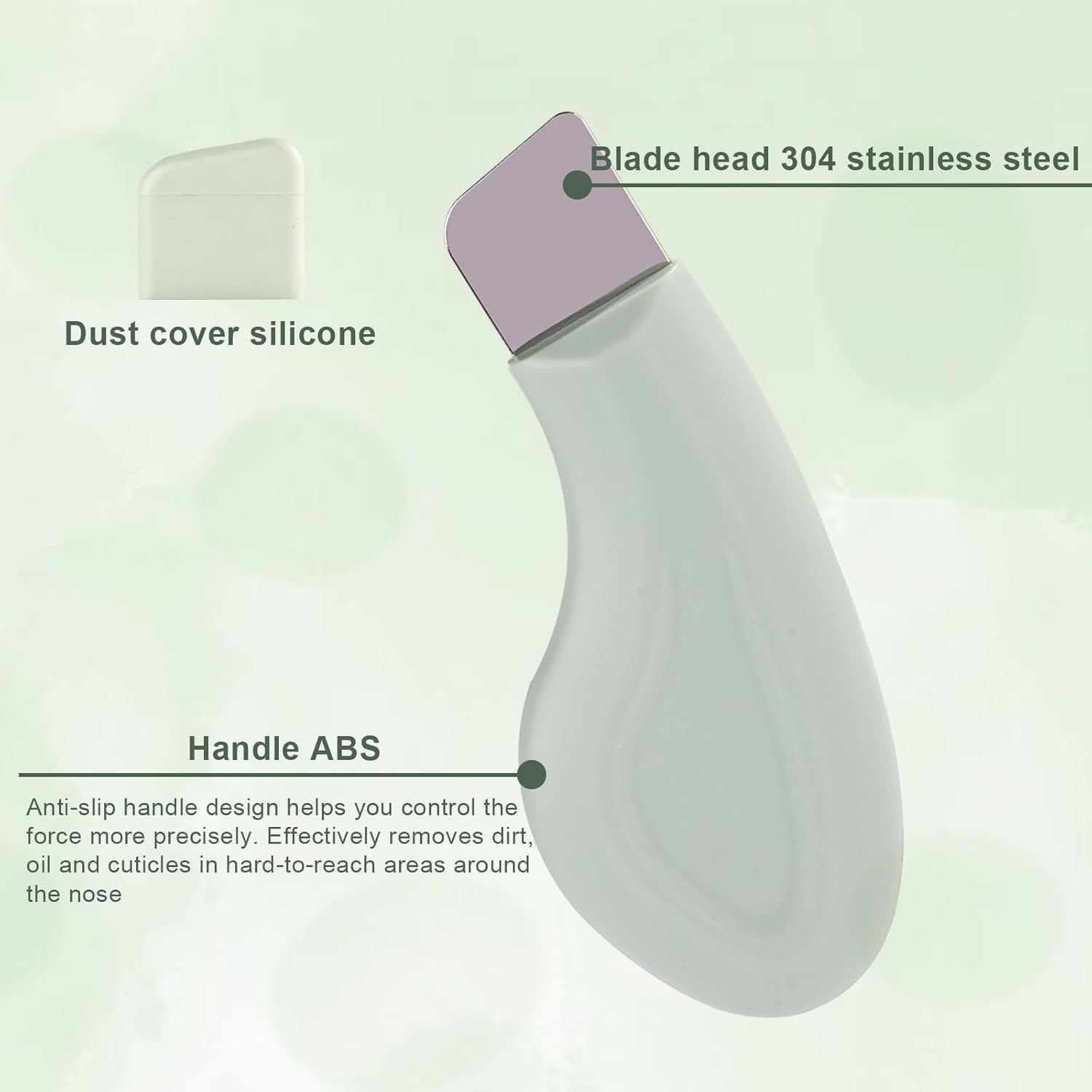 WADY Silicone Nose & Face Blackhead Remover Spatulas, 3-Pack, Safe & Made from Silicon, Gentle & Effective, Deep Clean with Mud Cream & Cleansing Oil image number 2