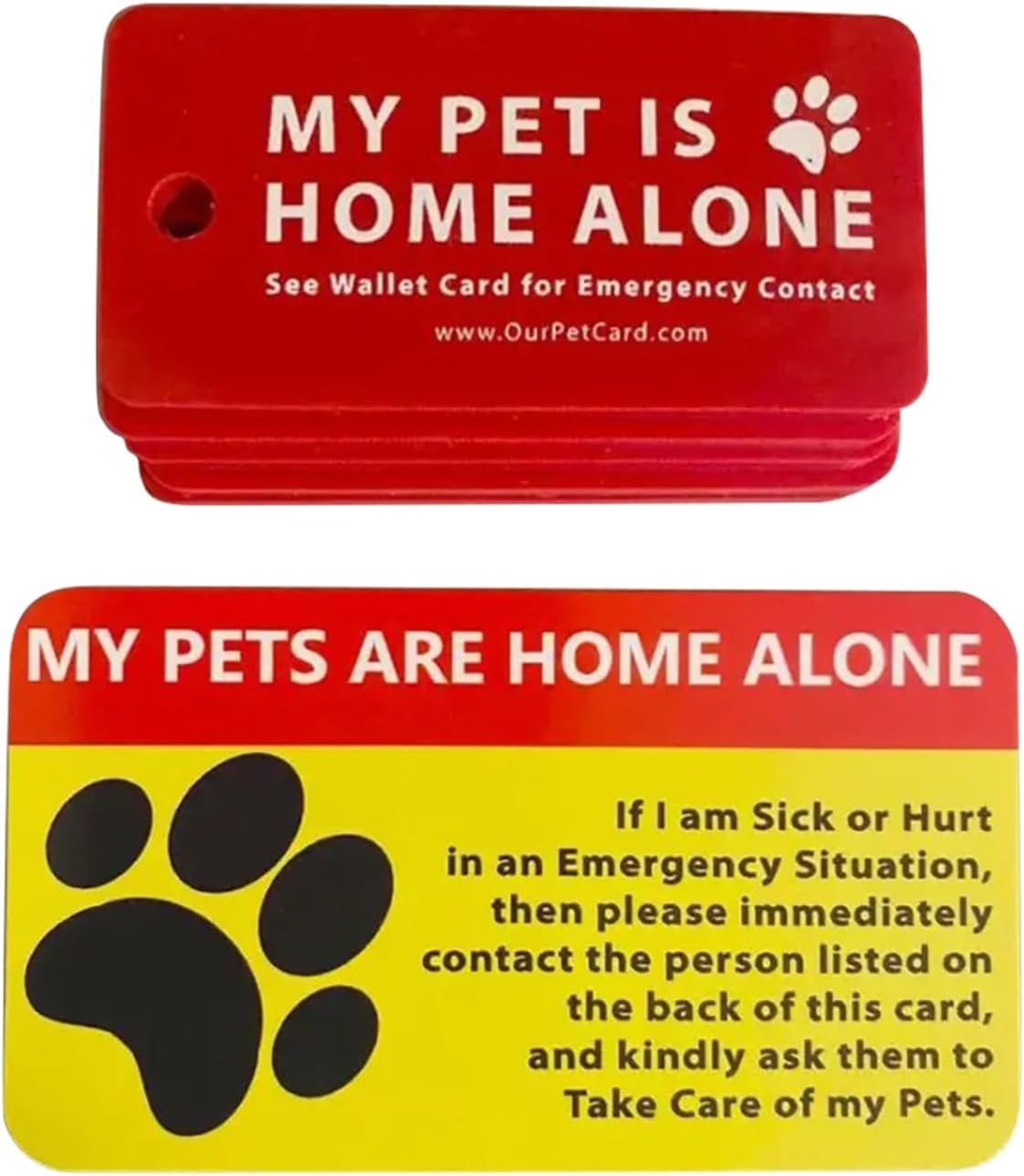 Puco Dogs Cats Are Emergency Card and Key with Emergency Contact Call Cards, Pet Emergency Contact Keychain image number 2